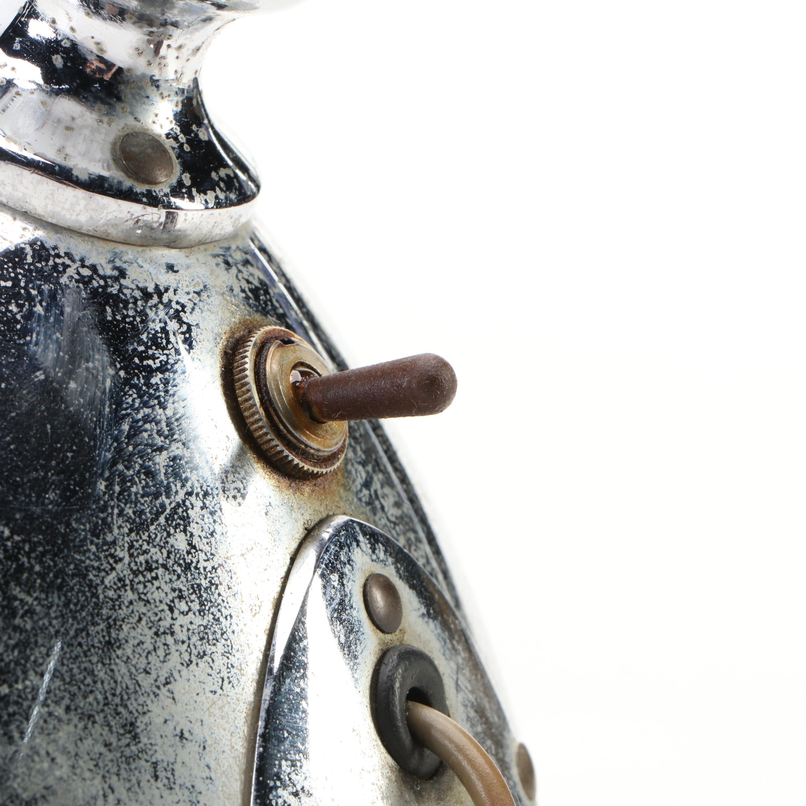 Unity Chromed Metal Automotive Spotlight, Mid-20th Century