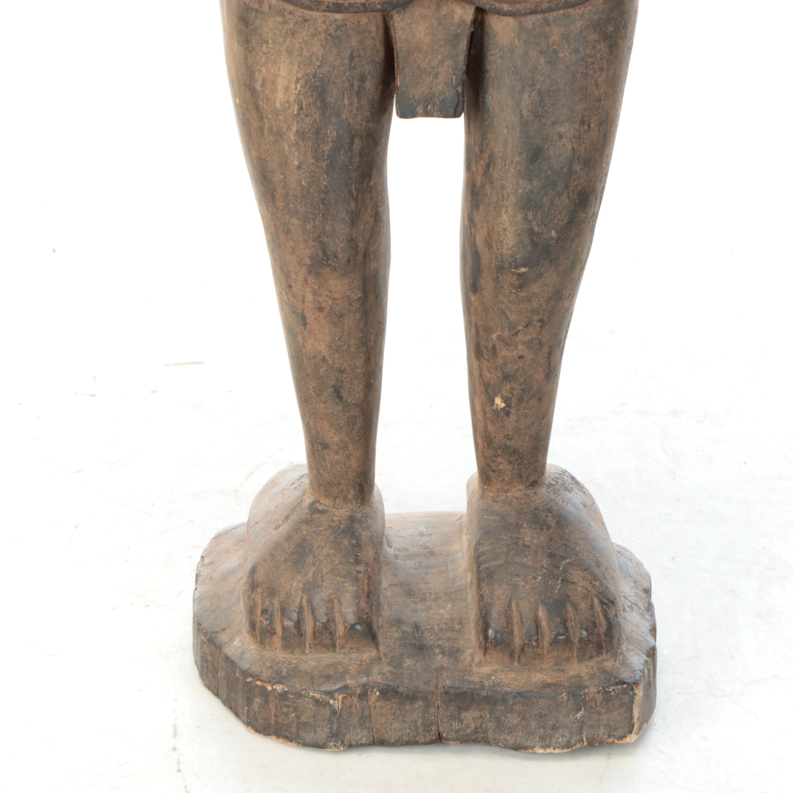 Baule Style Carved Wood Fertility Figure