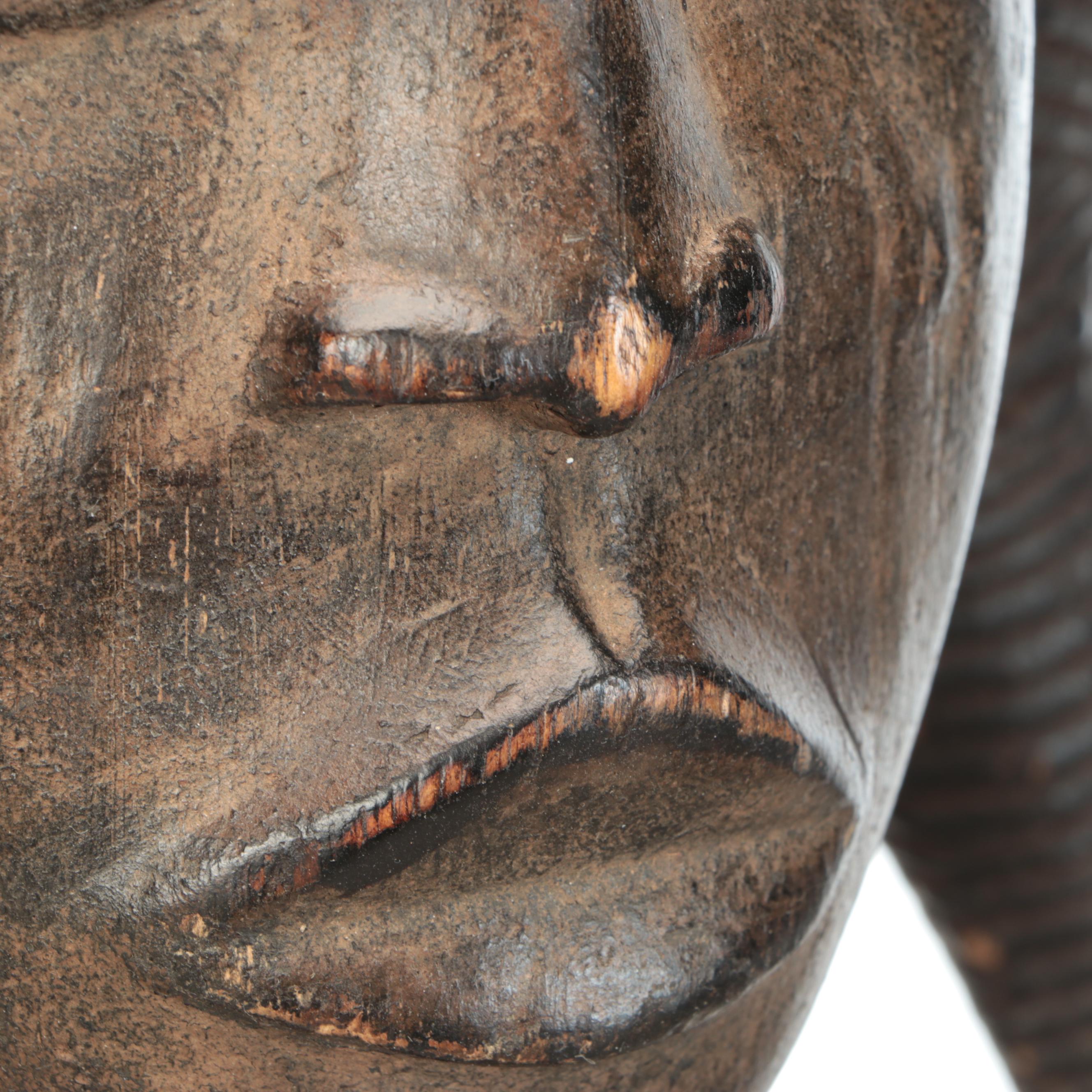 Baule Style Carved Wood Fertility Figure