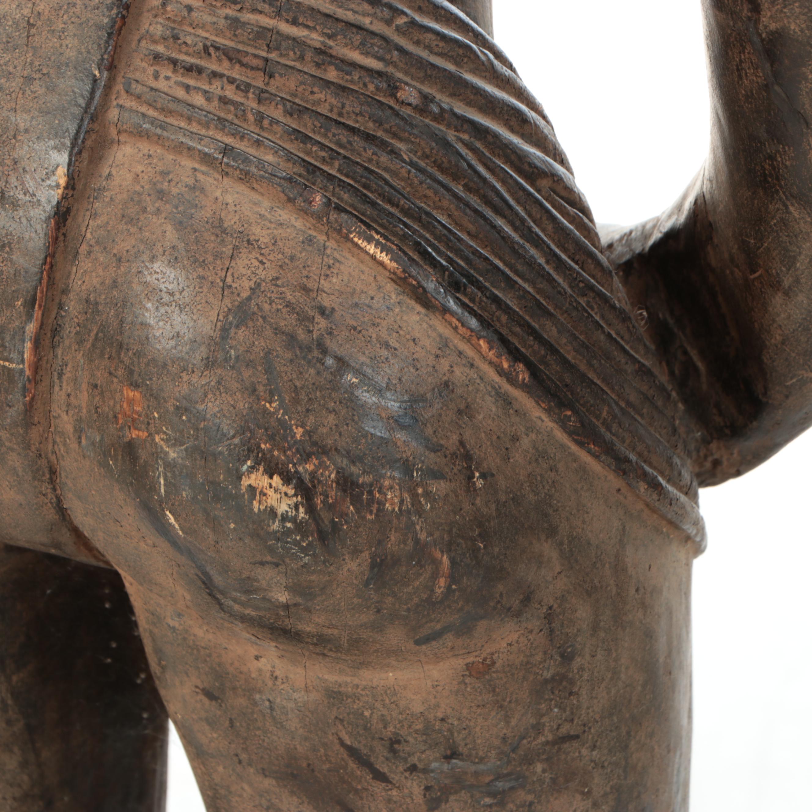 Baule Style Carved Wood Fertility Figure