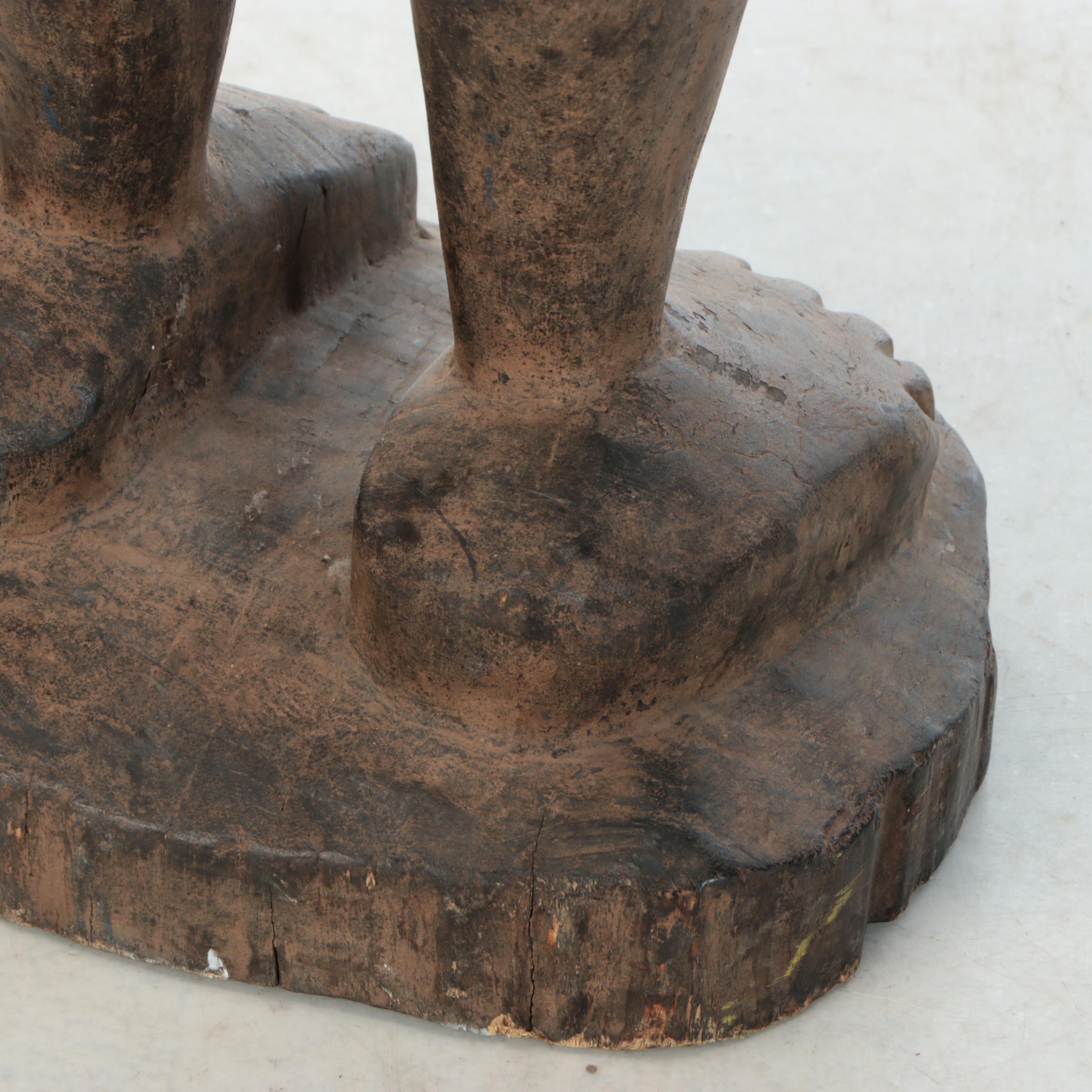 Baule Style Carved Wood Fertility Figure