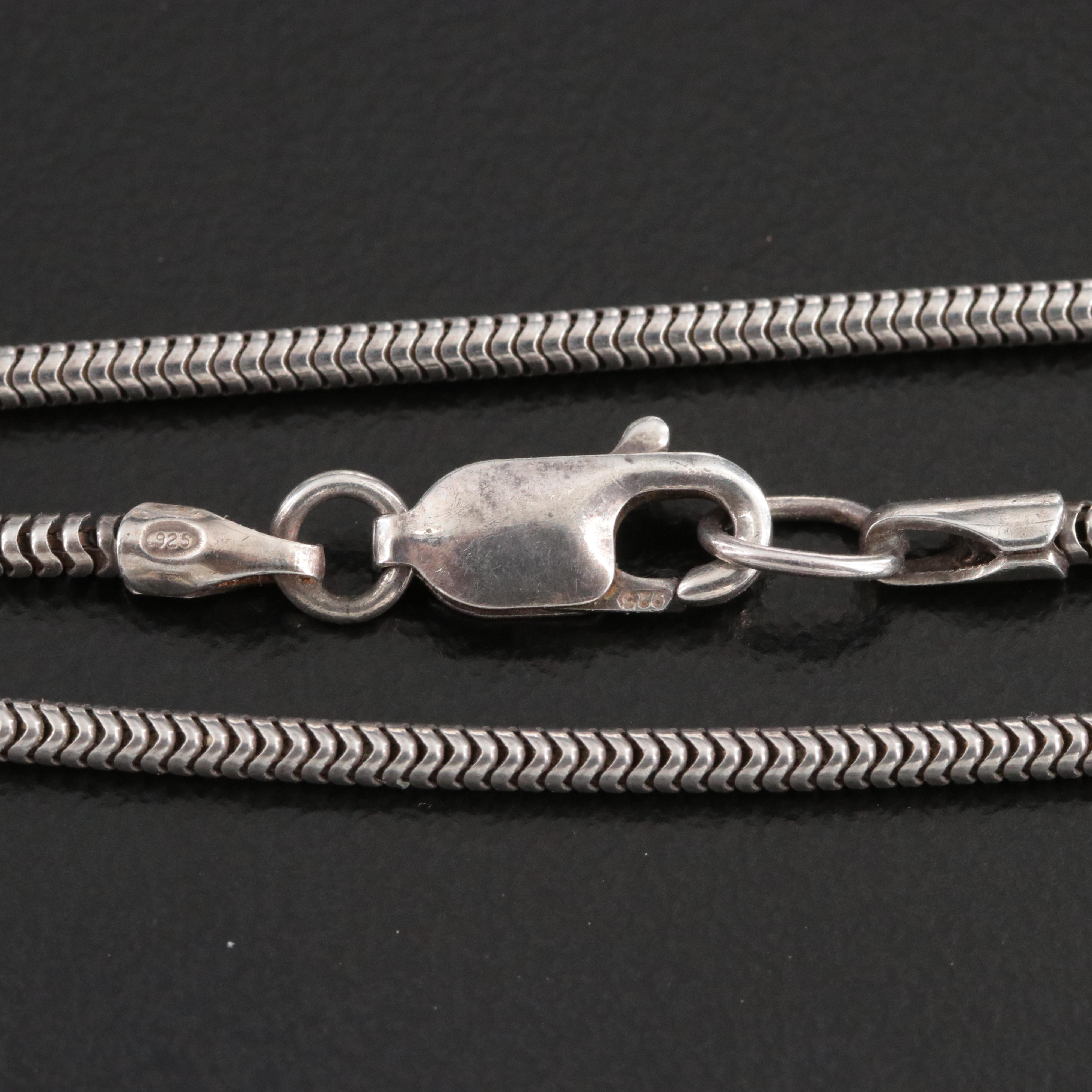 Caviar Sterling Garnet Necklace and Earring Set with 18K Accents