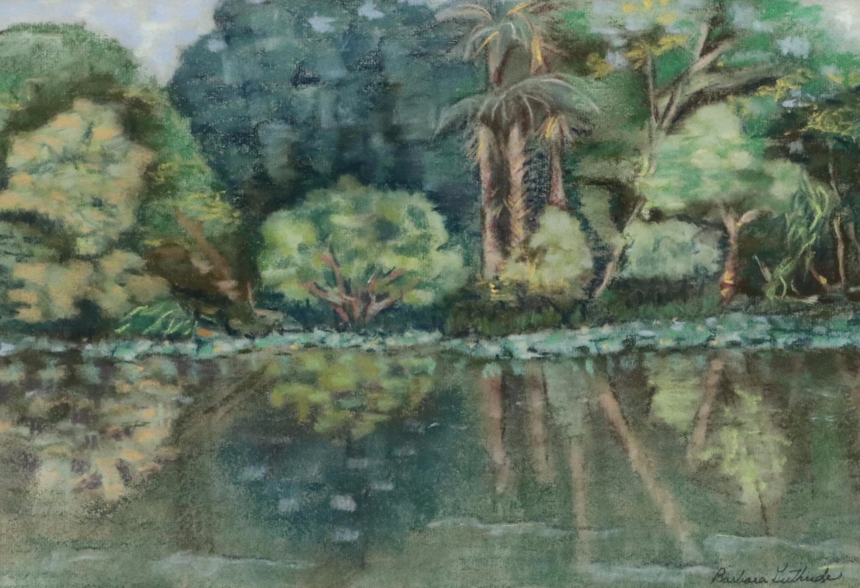 Barbara Guthridge Landscape Pastel Drawing with River