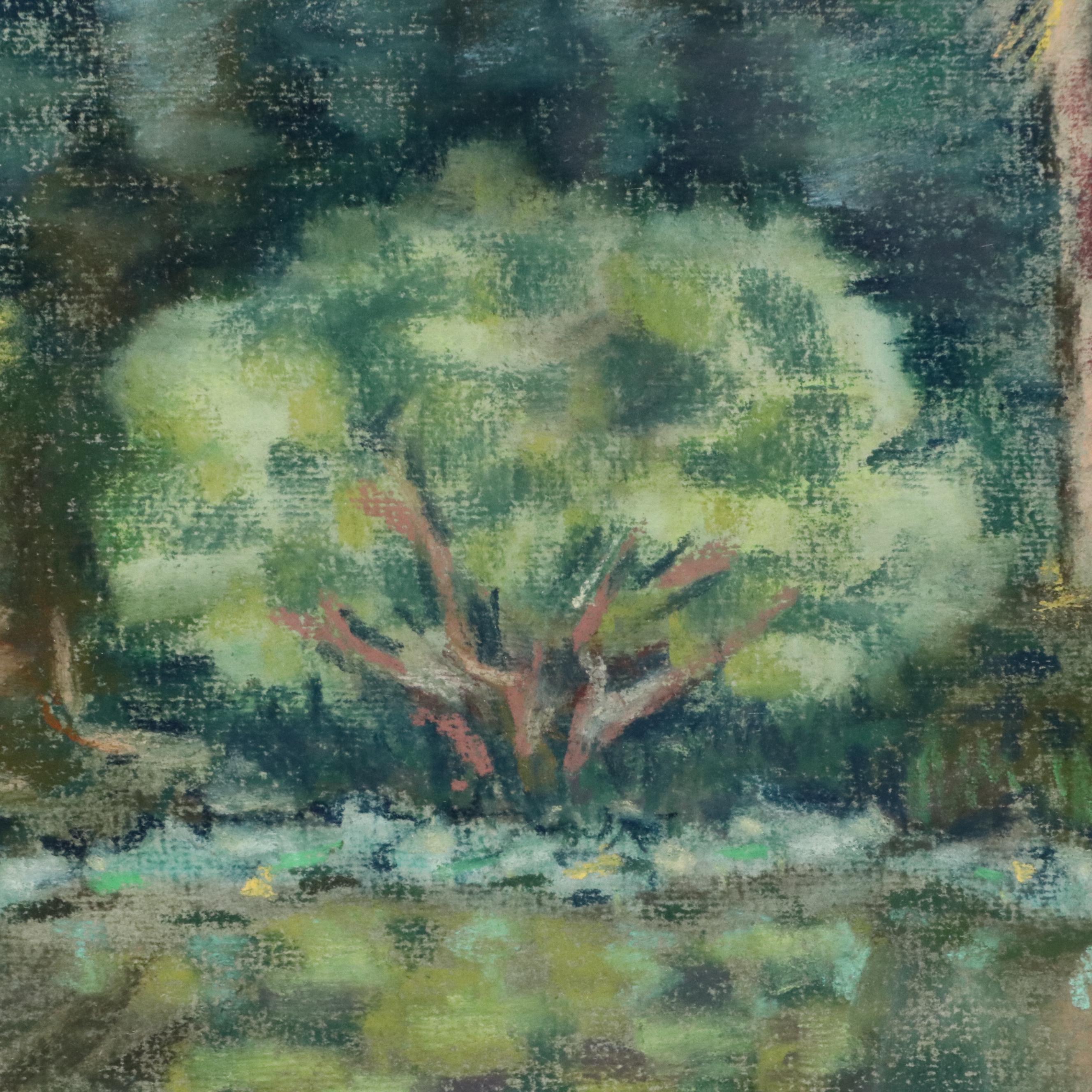 Barbara Guthridge Landscape Pastel Drawing with River
