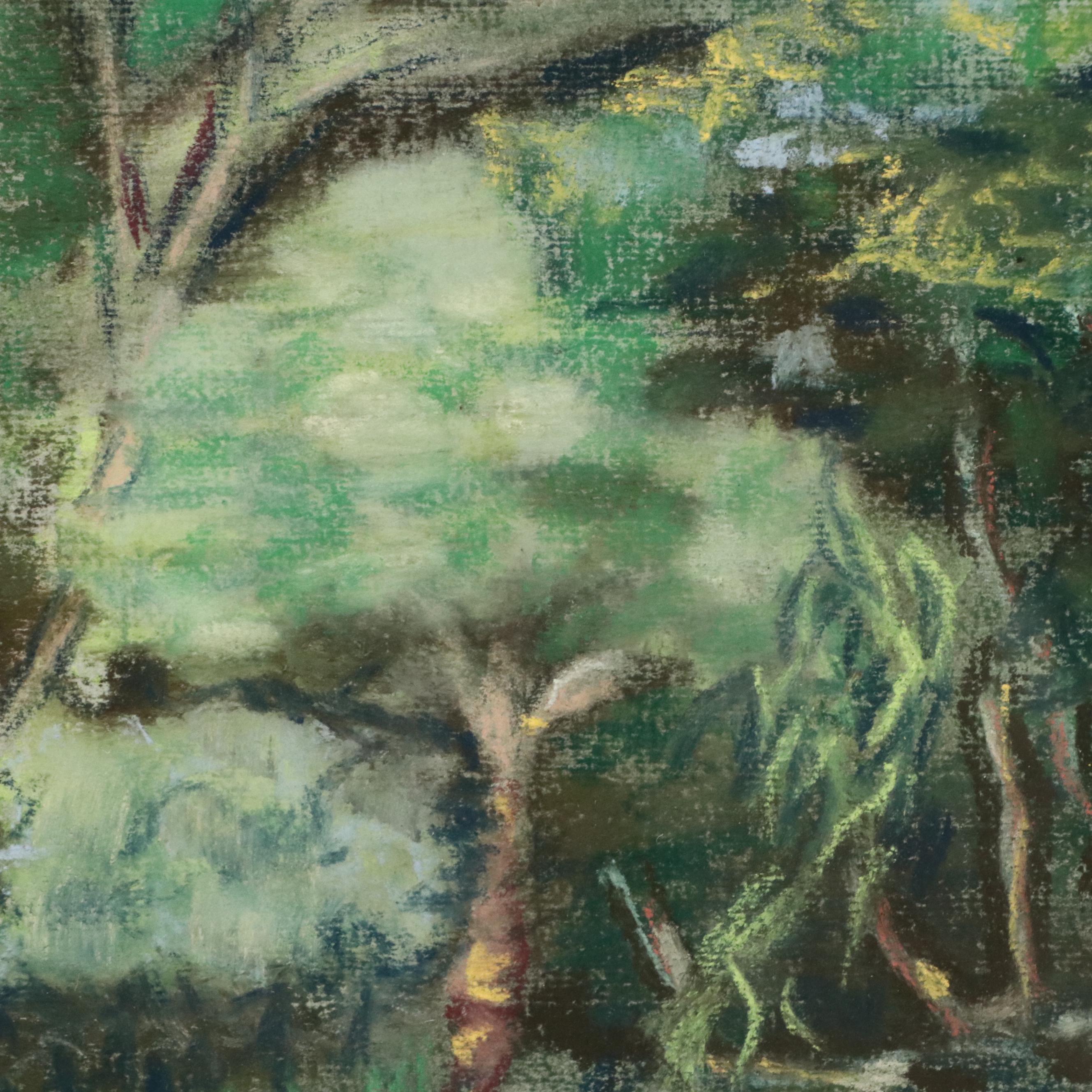 Barbara Guthridge Landscape Pastel Drawing with River