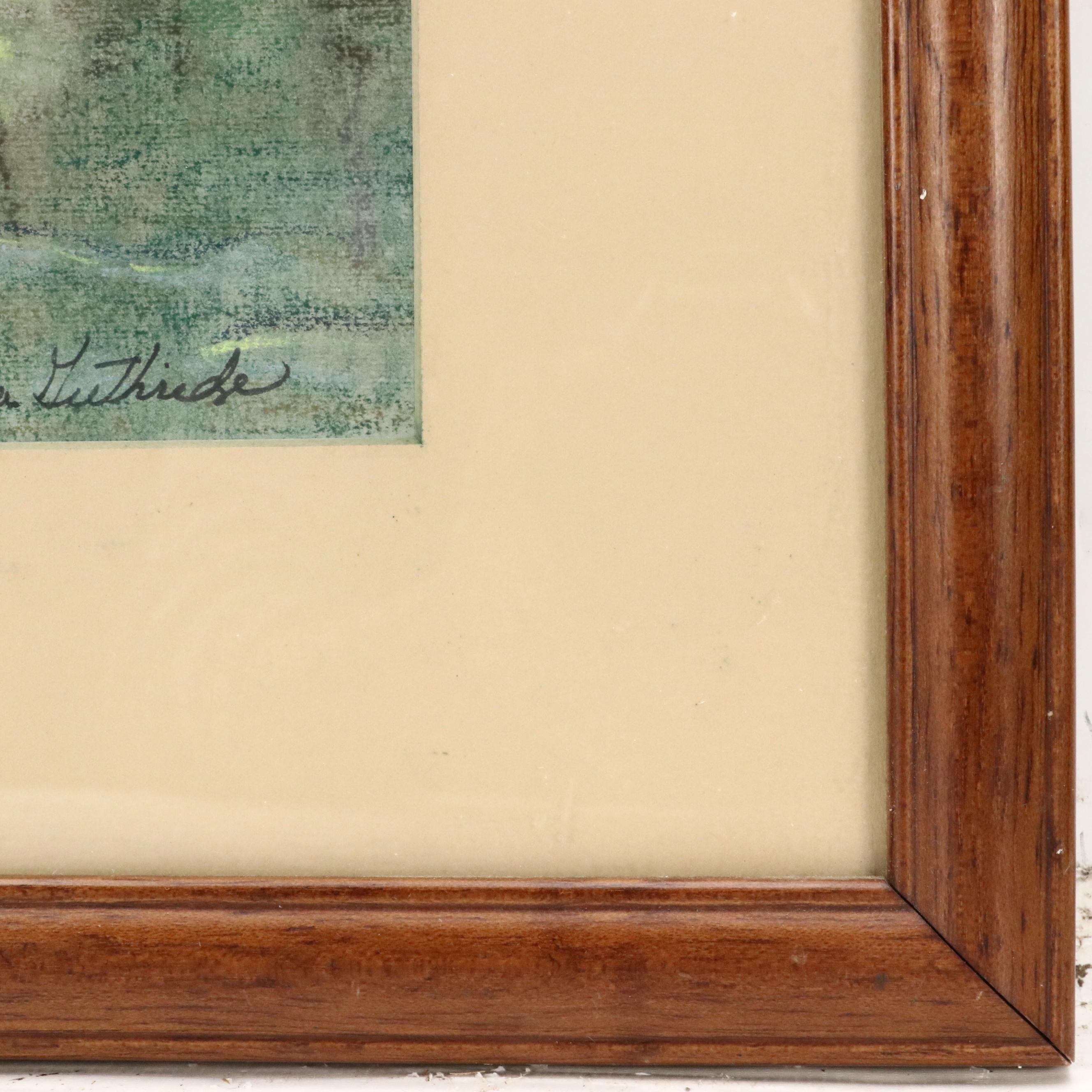 Barbara Guthridge Landscape Pastel Drawing with River