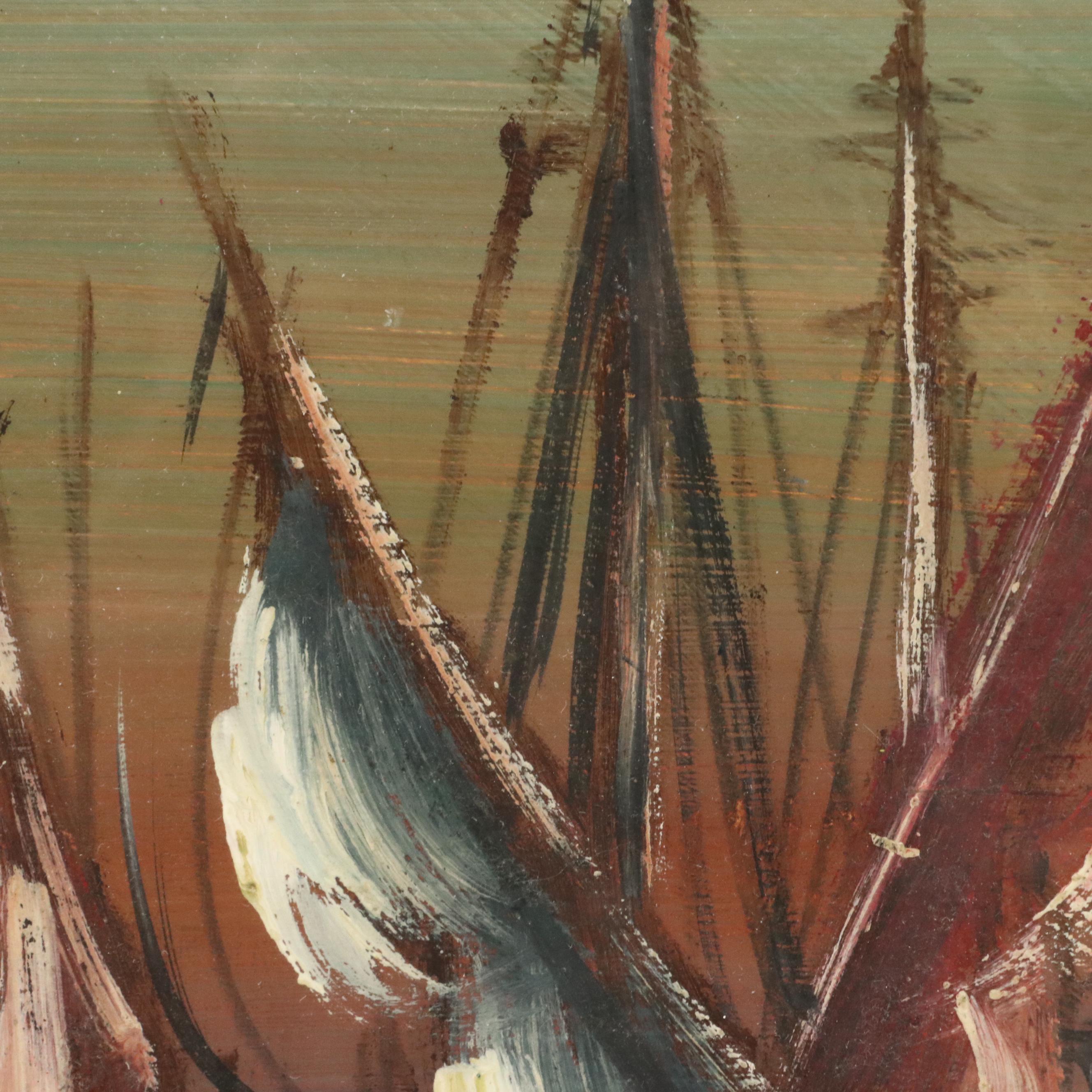 Stylized Maritime Oil Painting "Feluccas on the Nile"