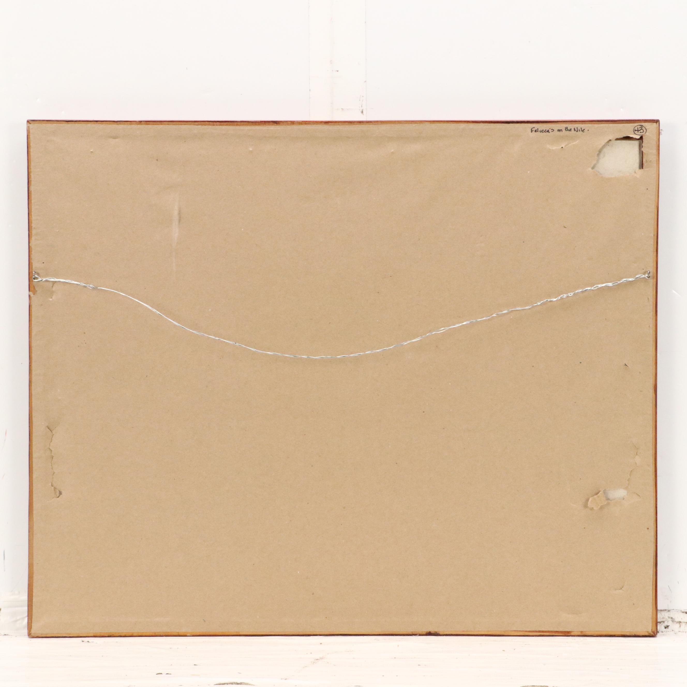 Stylized Maritime Oil Painting "Feluccas on the Nile"