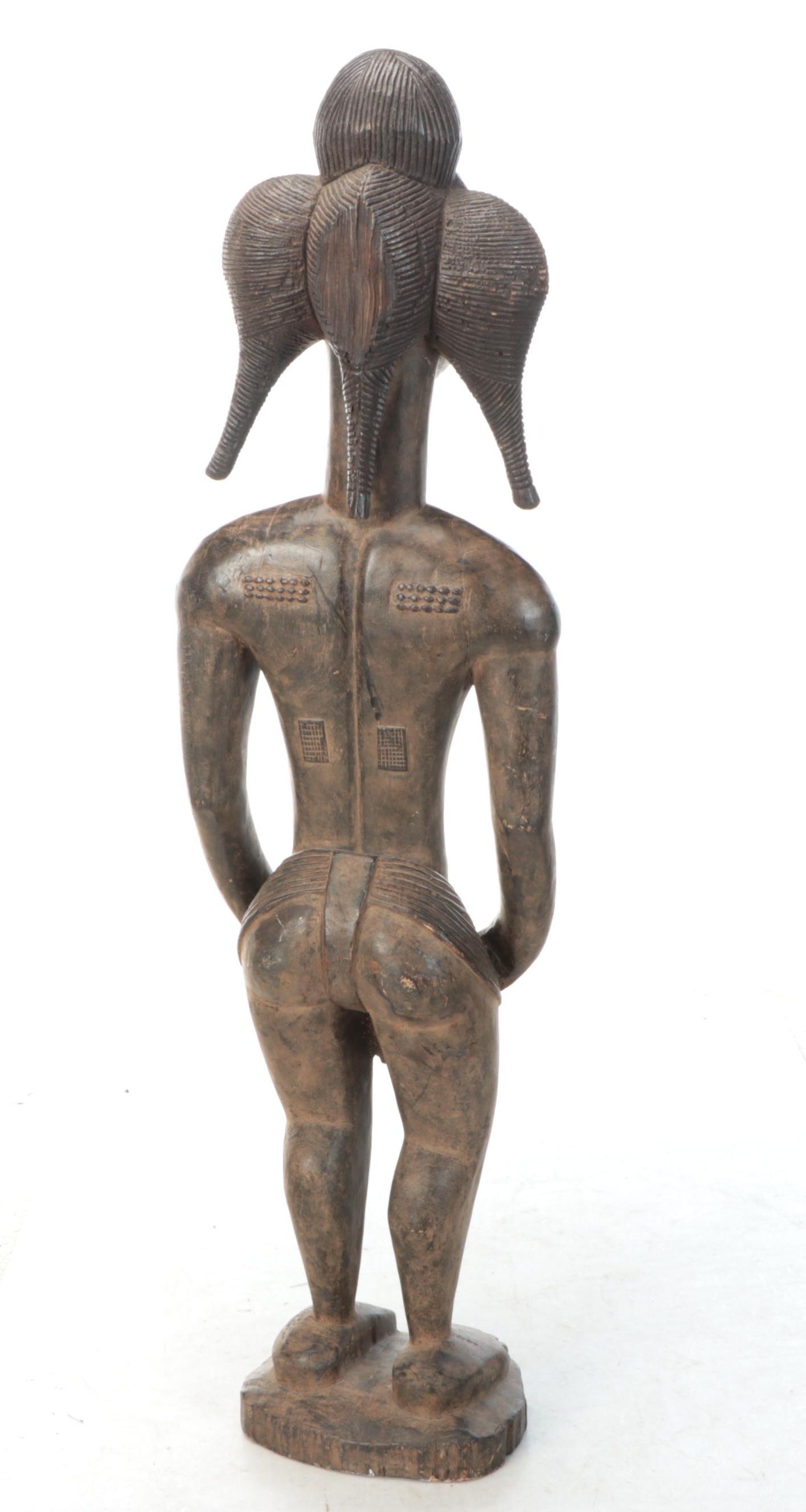 Baule Style Carved Wood Fertility Figure