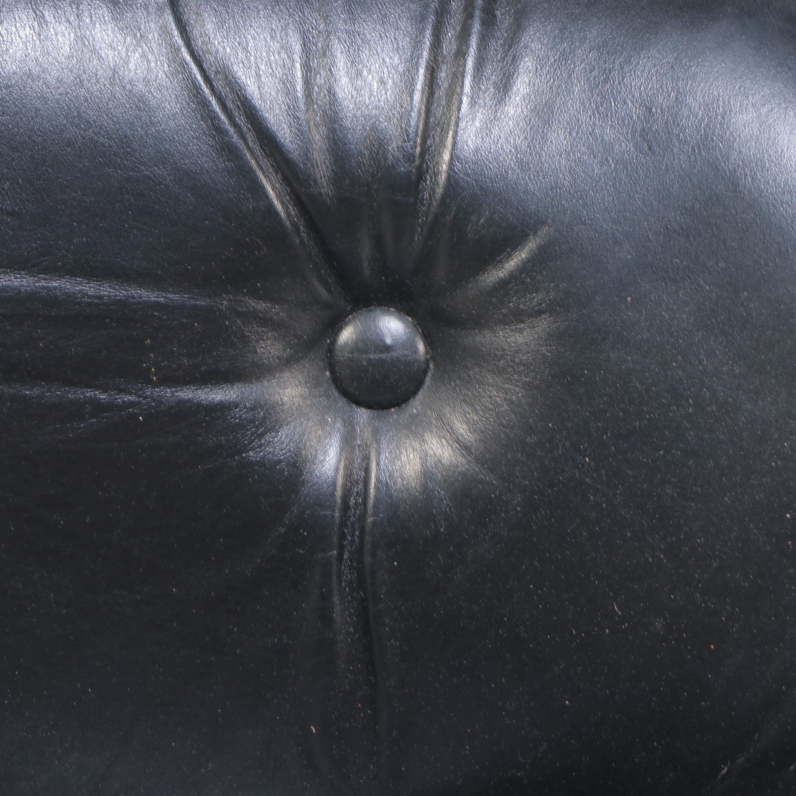 Chrome and Black Leather Office Chair, Mid-20th C., Manner of Charles Pollock