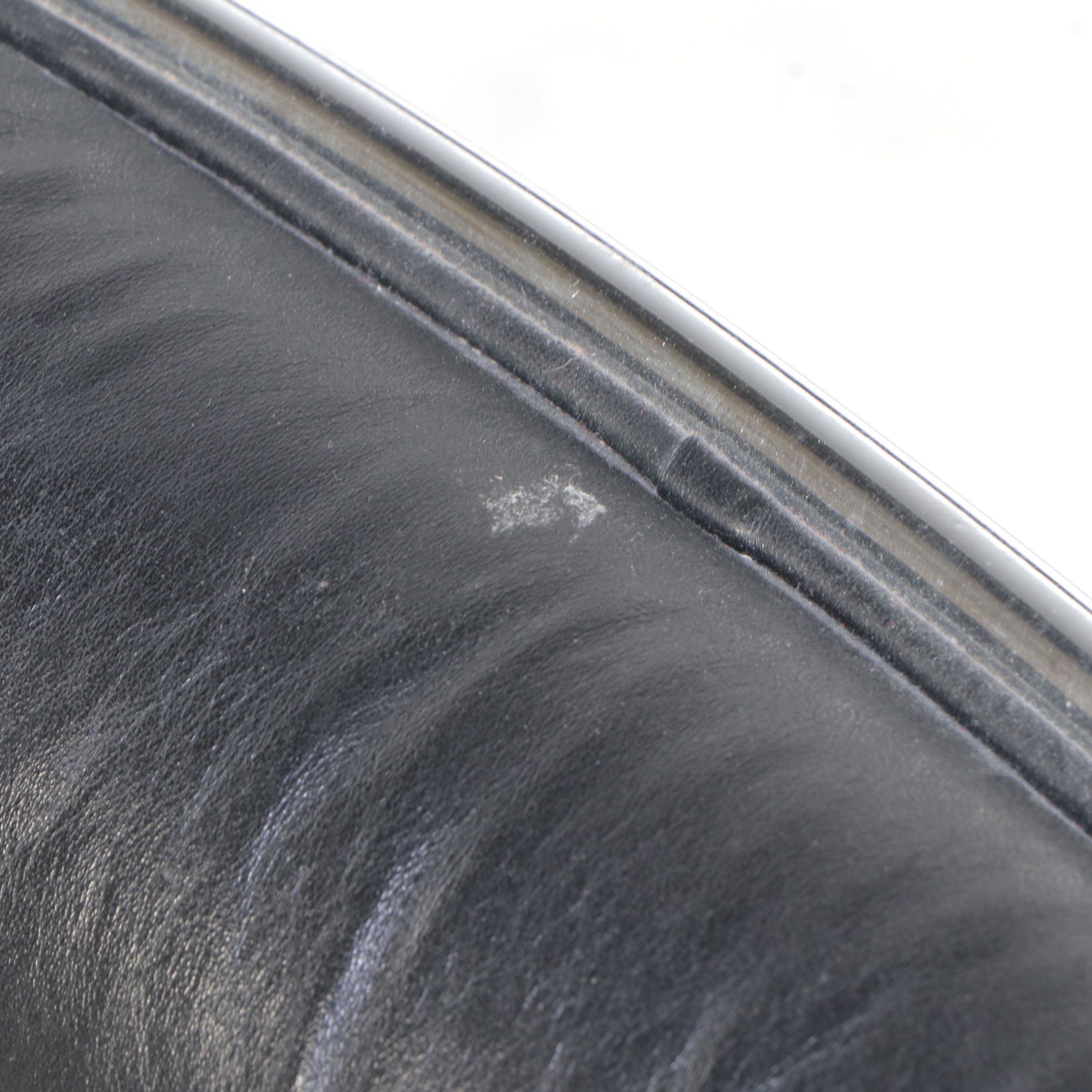 Chrome and Black Leather Office Chair, Mid-20th C., Manner of Charles Pollock