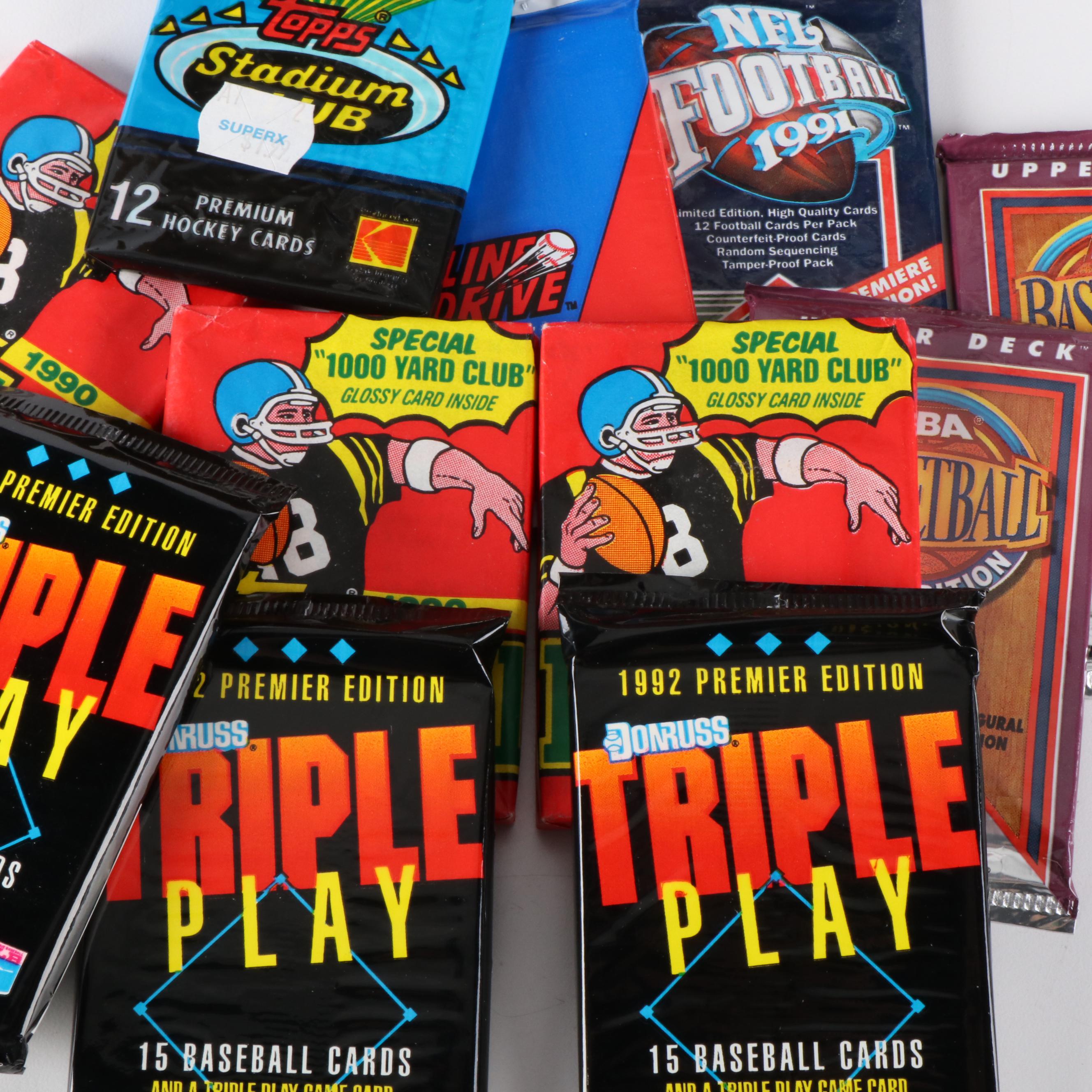 Upper Deck, Topps, Pro Set, and More Sealed Sports Trading Card Packs
