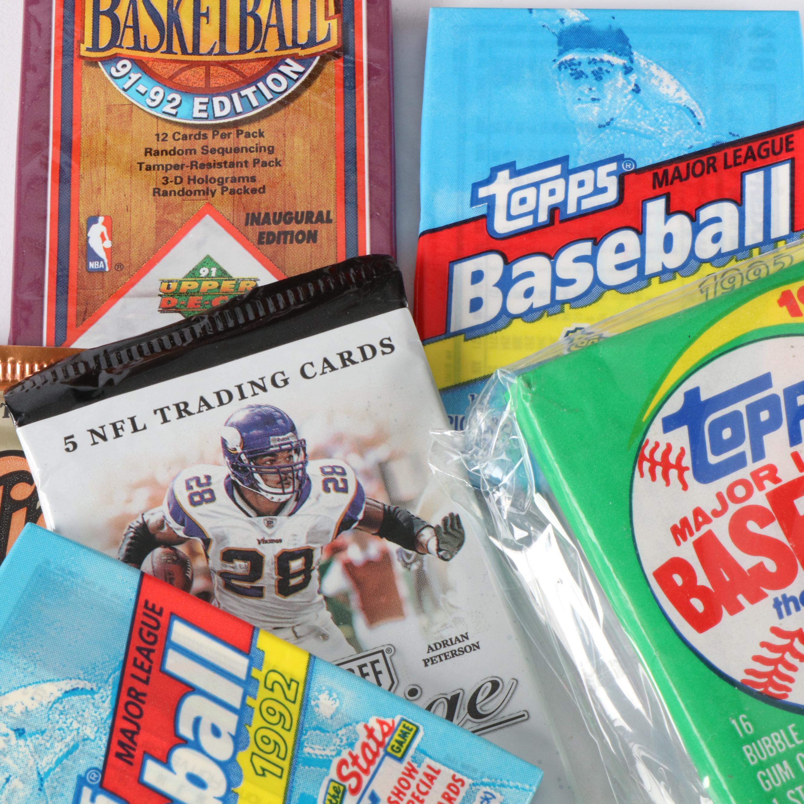 Upper Deck, Topps, Pro Set, and More Sealed Sports Trading Card Packs