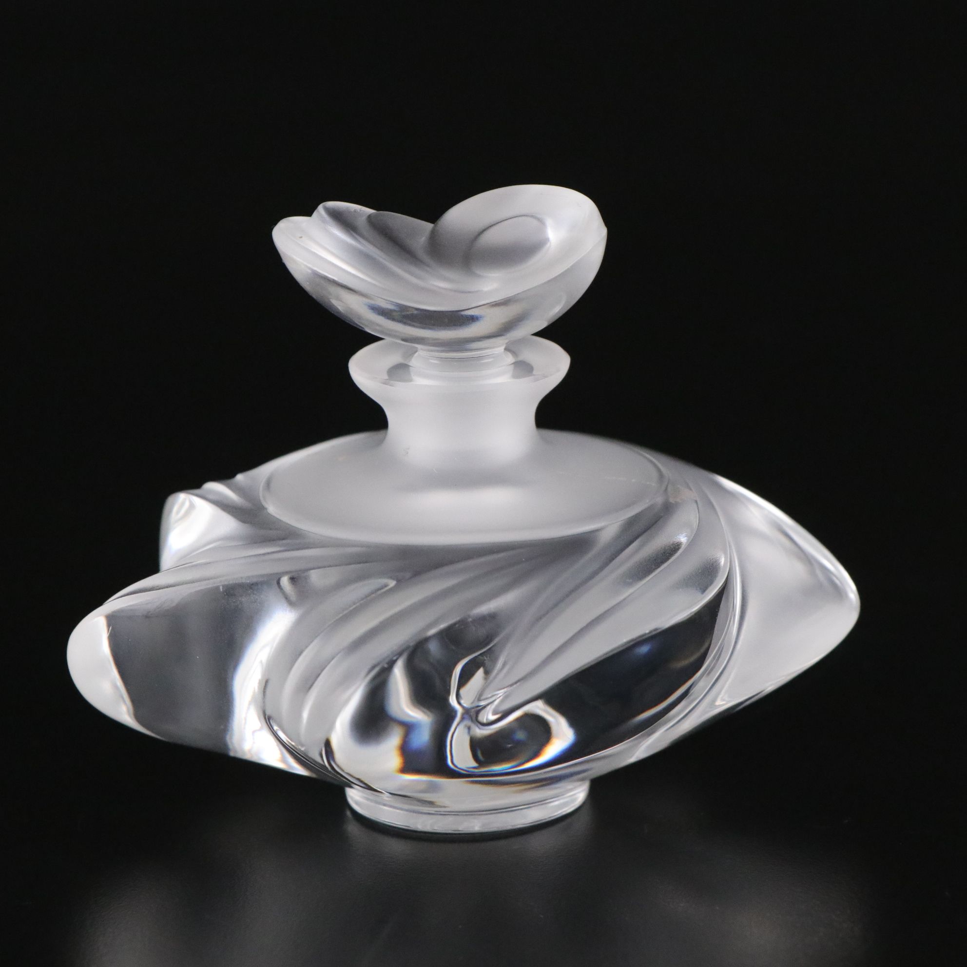 Lalique "Samoa" Frosted and Clear Crystal Perfume Bottle