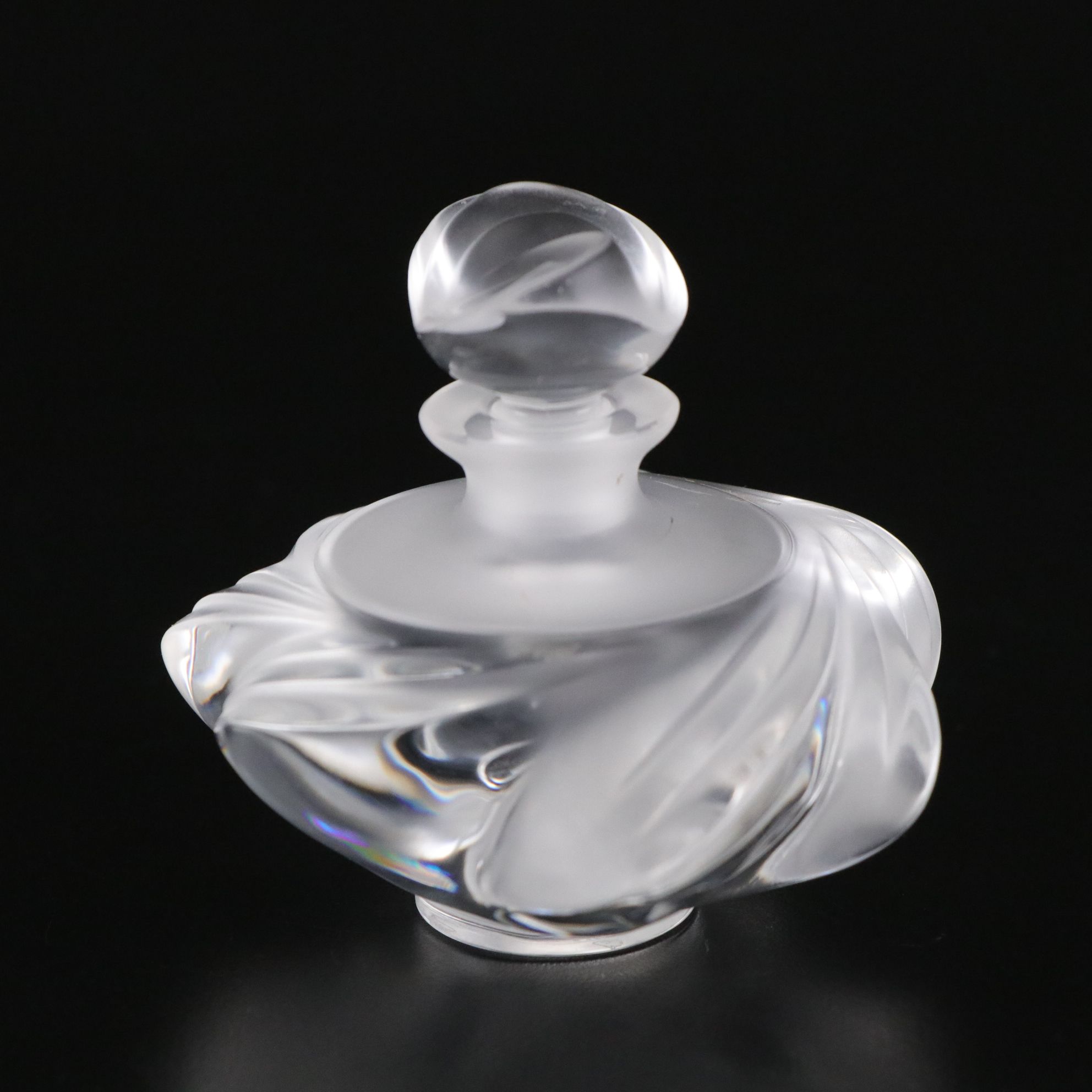 Lalique "Samoa" Frosted and Clear Crystal Perfume Bottle