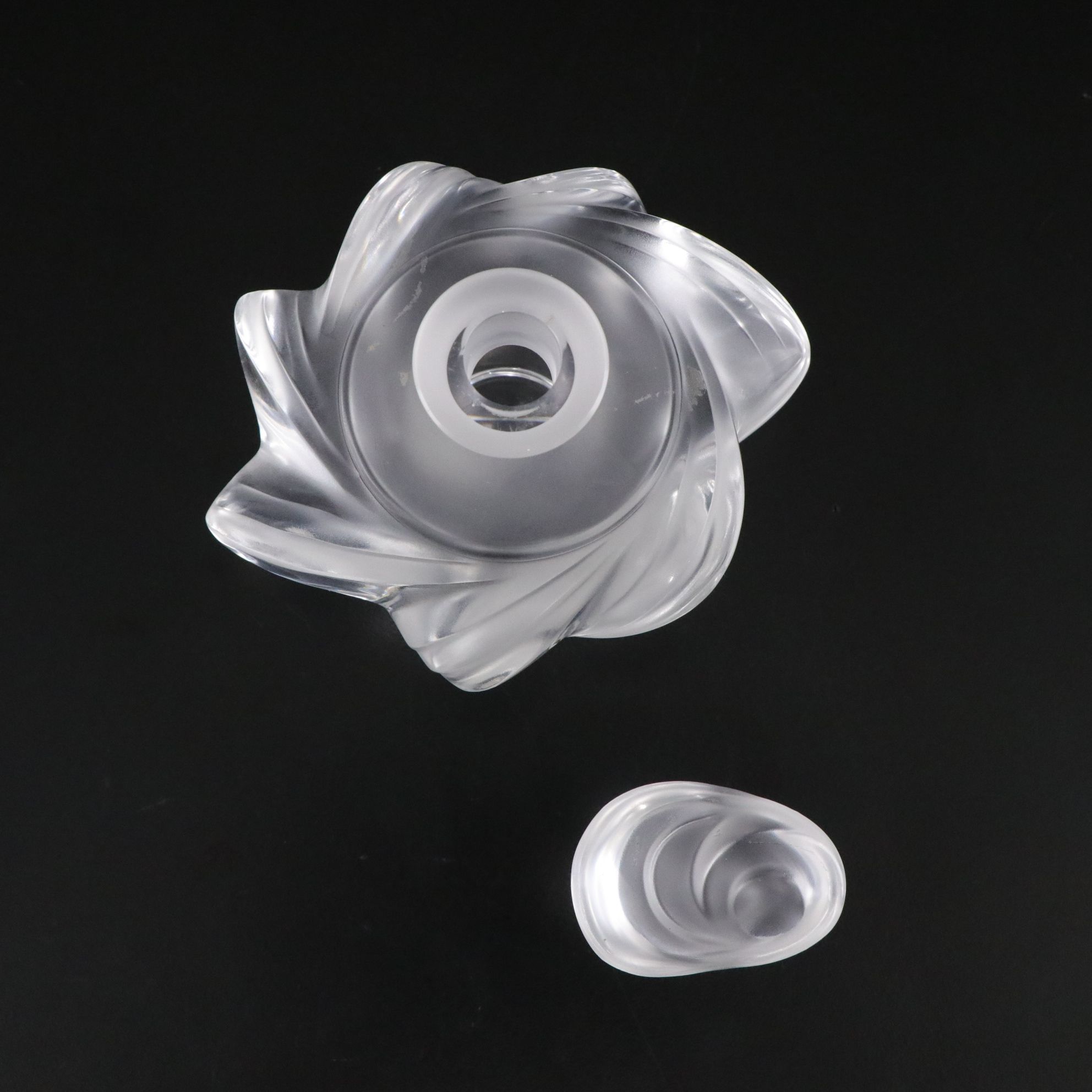 Lalique "Samoa" Frosted and Clear Crystal Perfume Bottle