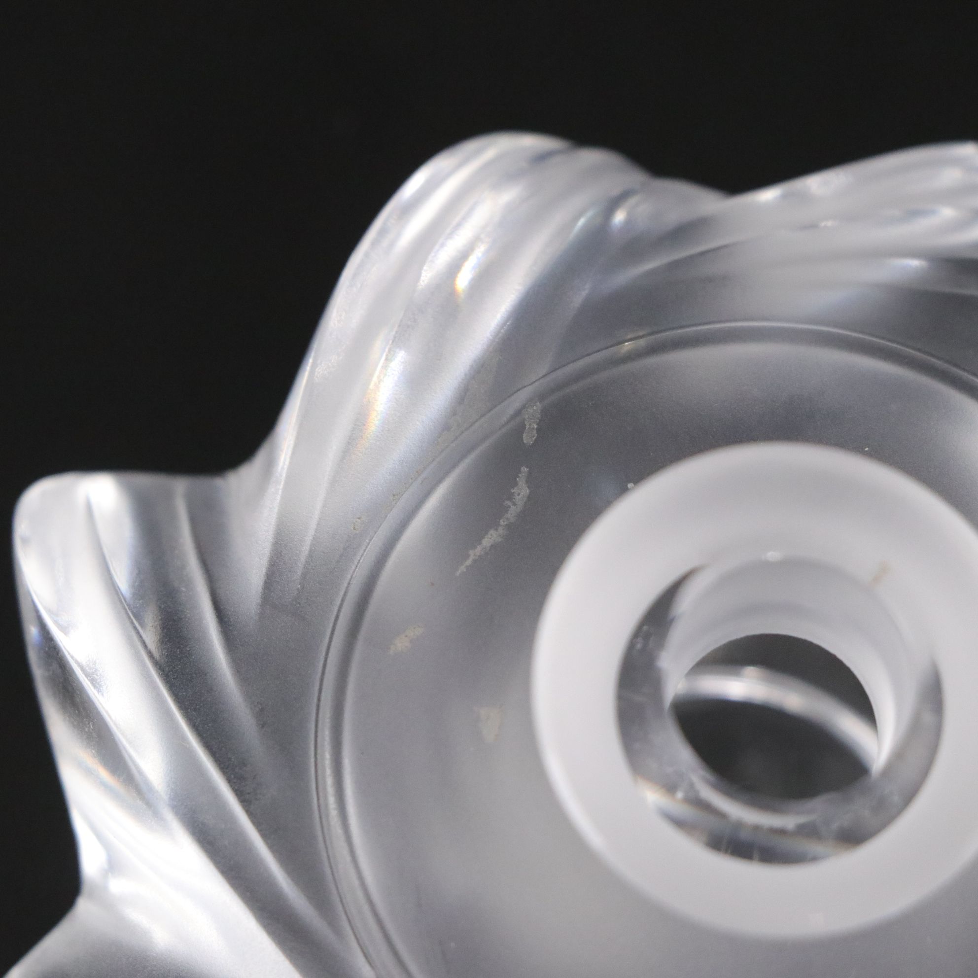 Lalique "Samoa" Frosted and Clear Crystal Perfume Bottle