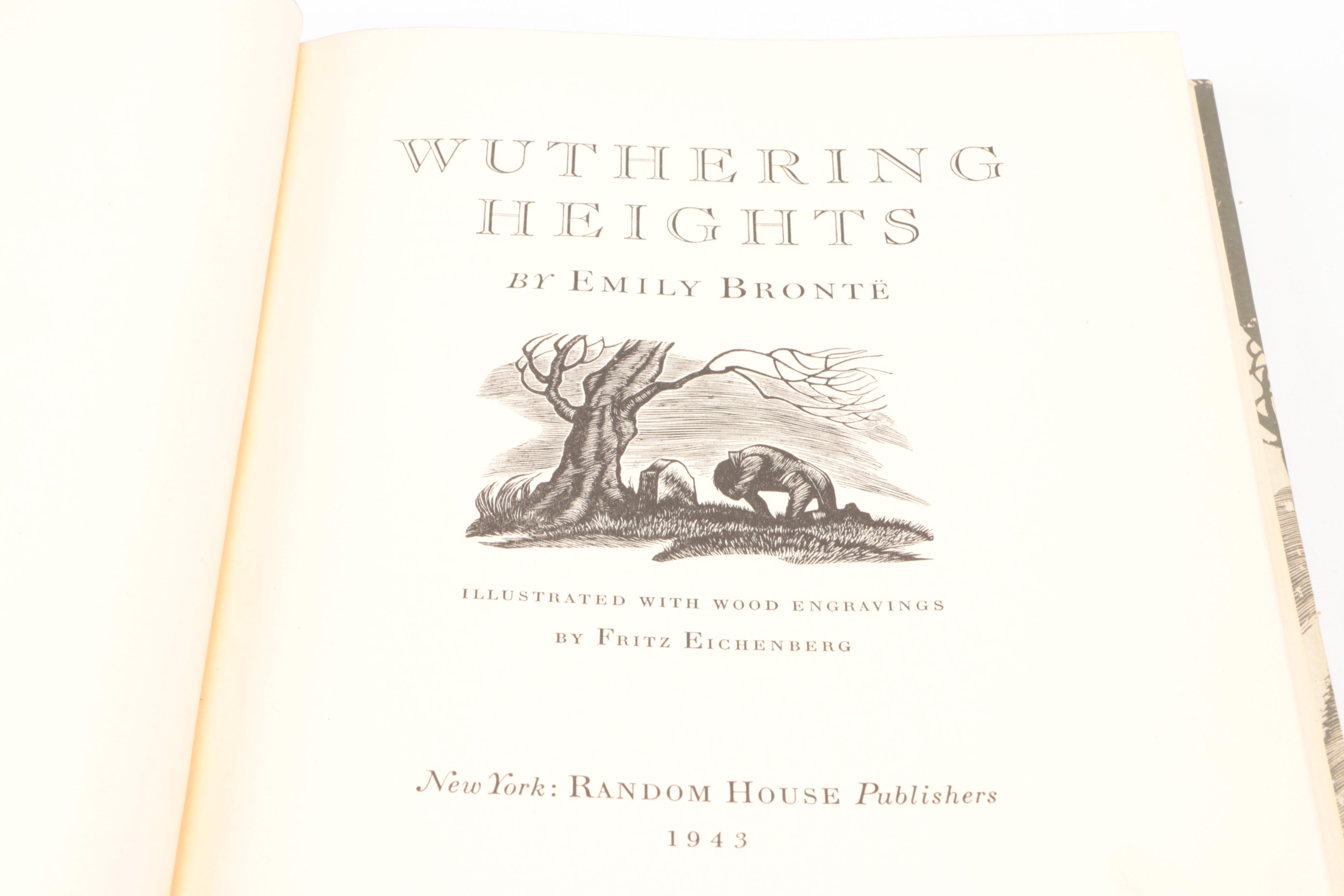 Fritz Eichenberg Illustrated "Wuthering Heights" and "Jane Eyre" Book Set, 1943