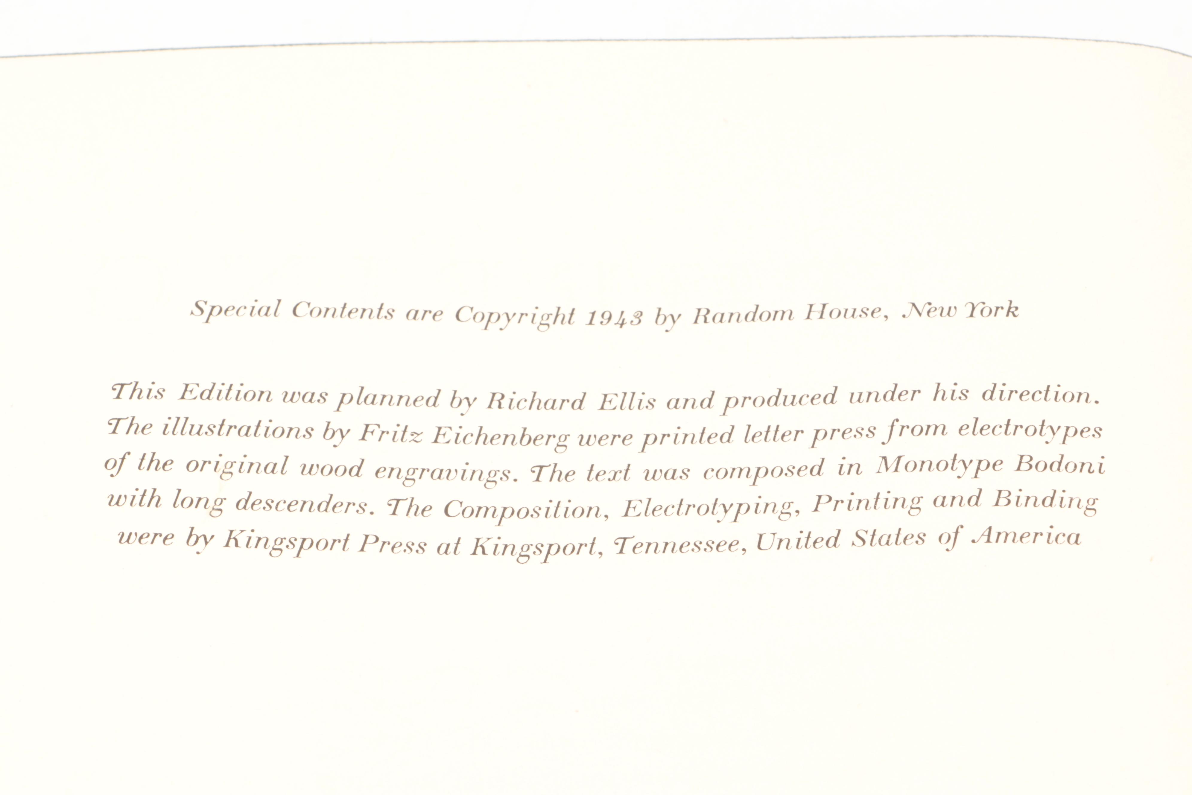 Fritz Eichenberg Illustrated "Wuthering Heights" and "Jane Eyre" Book Set, 1943