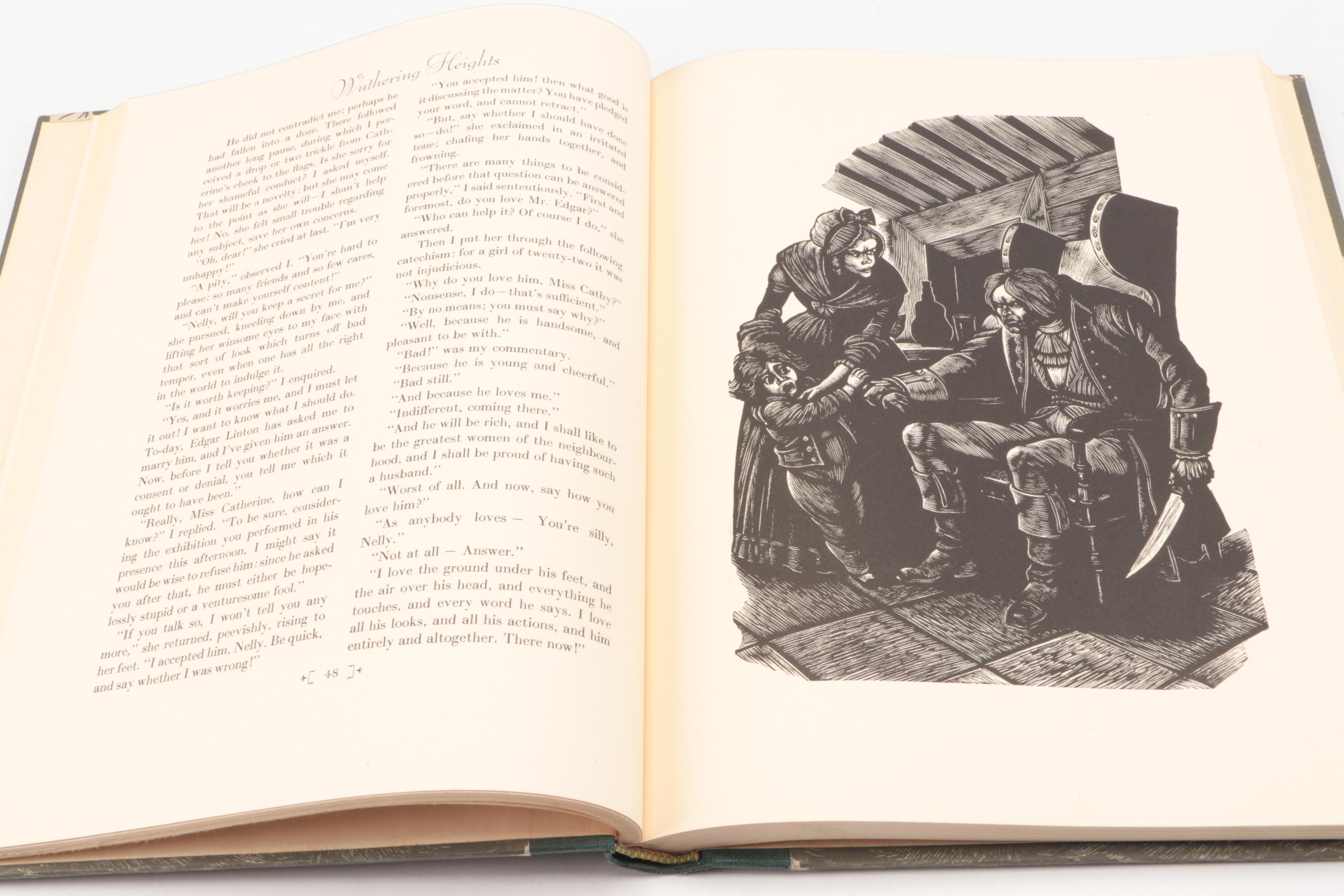 Fritz Eichenberg Illustrated "Wuthering Heights" and "Jane Eyre" Book Set, 1943