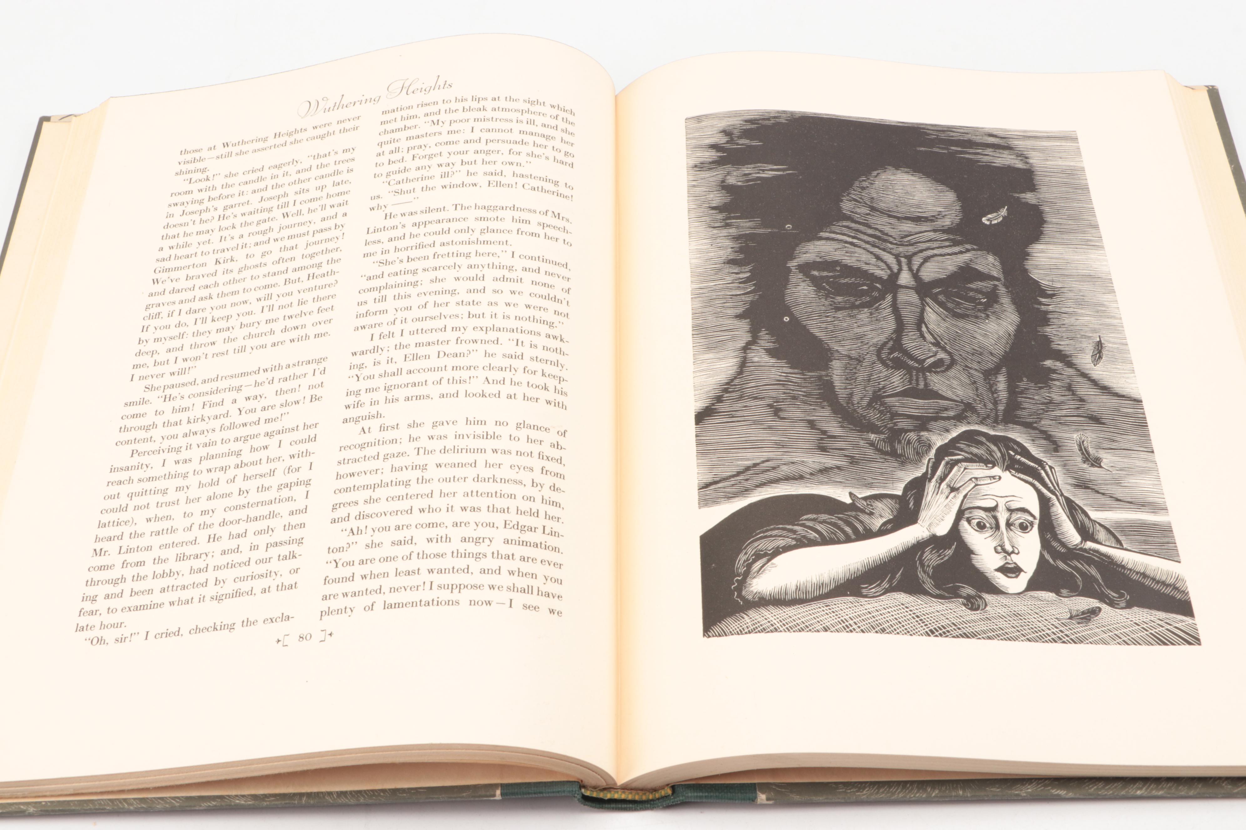 Fritz Eichenberg Illustrated "Wuthering Heights" and "Jane Eyre" Book Set, 1943