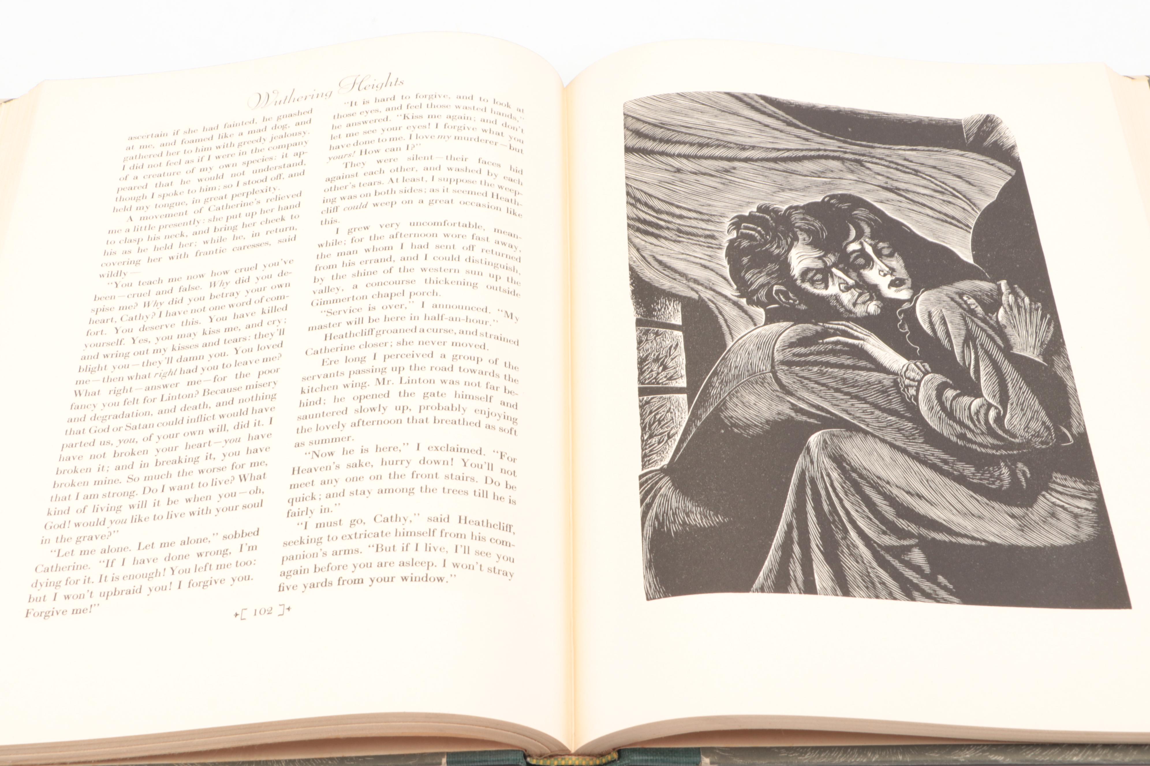 Fritz Eichenberg Illustrated "Wuthering Heights" and "Jane Eyre" Book Set, 1943