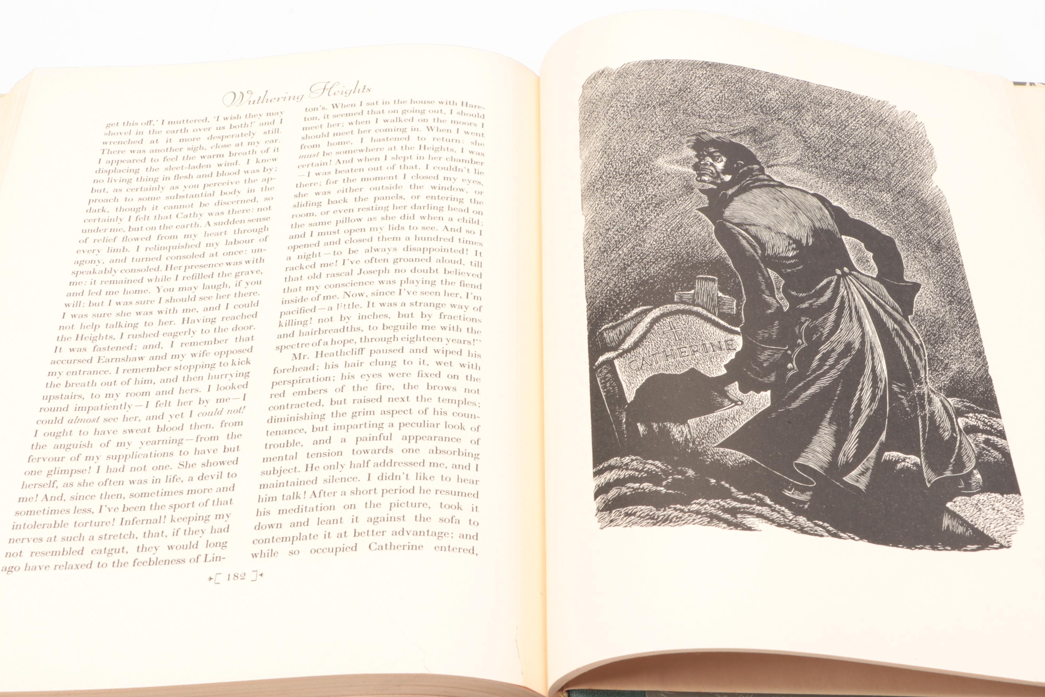 Fritz Eichenberg Illustrated "Wuthering Heights" and "Jane Eyre" Book Set, 1943