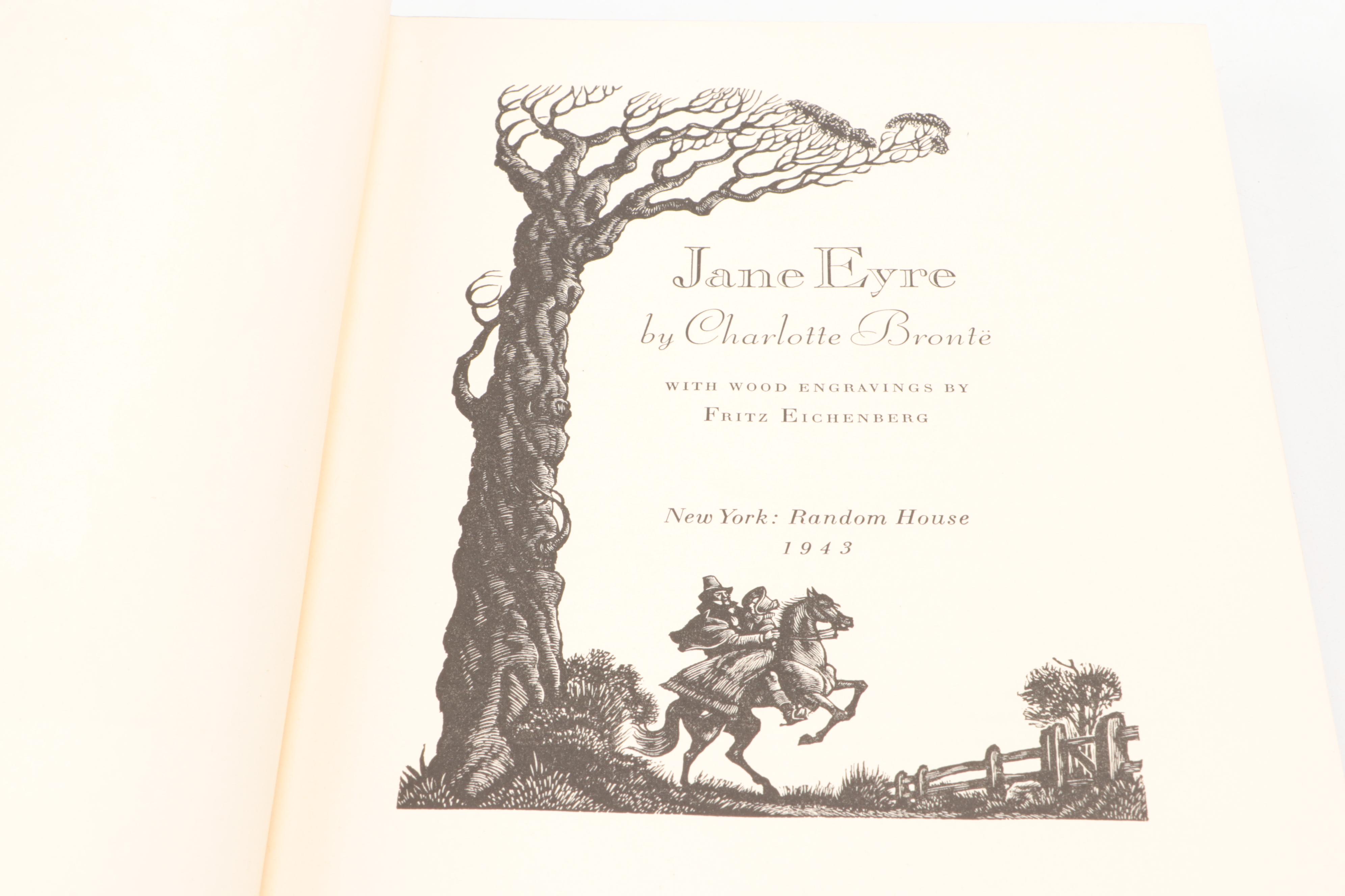 Fritz Eichenberg Illustrated "Wuthering Heights" and "Jane Eyre" Book Set, 1943
