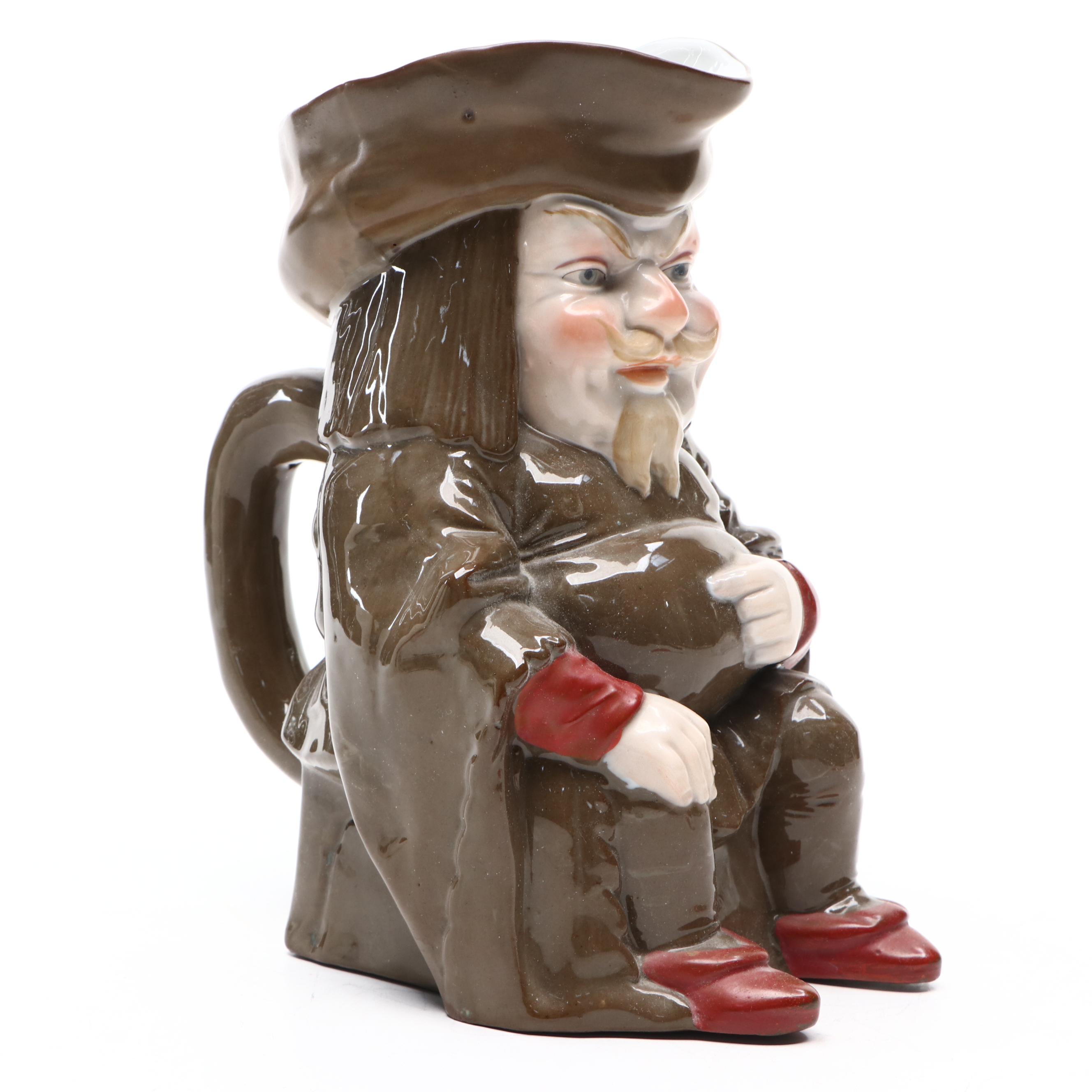 German Porcelain Falstaff Toby Jug, Late 19th/Early 20th Century