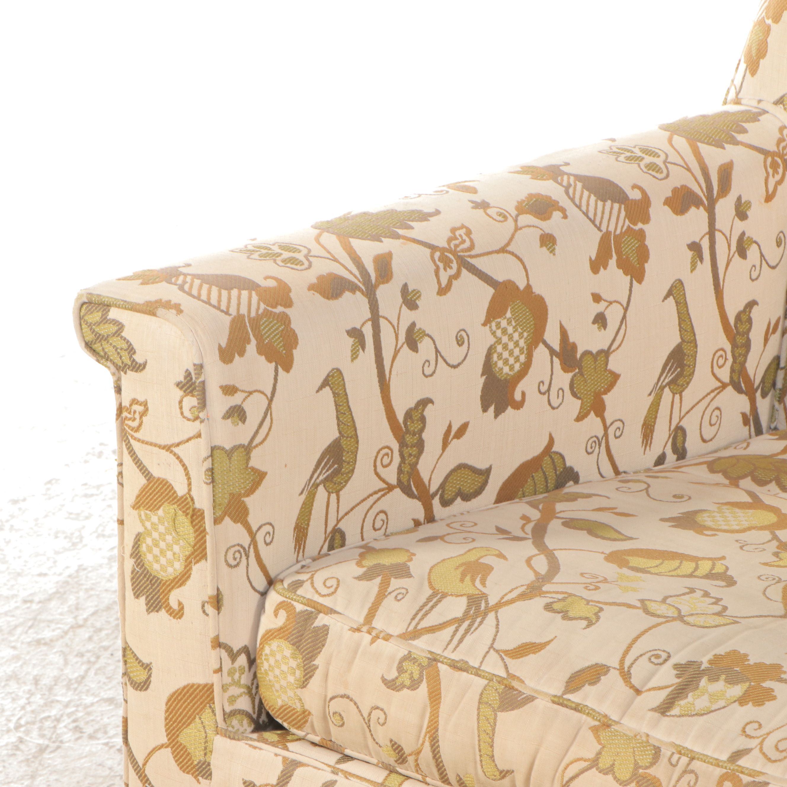 Edward Wormley for Dunbar Mid Century Modern Floral Upholstered Club Chair