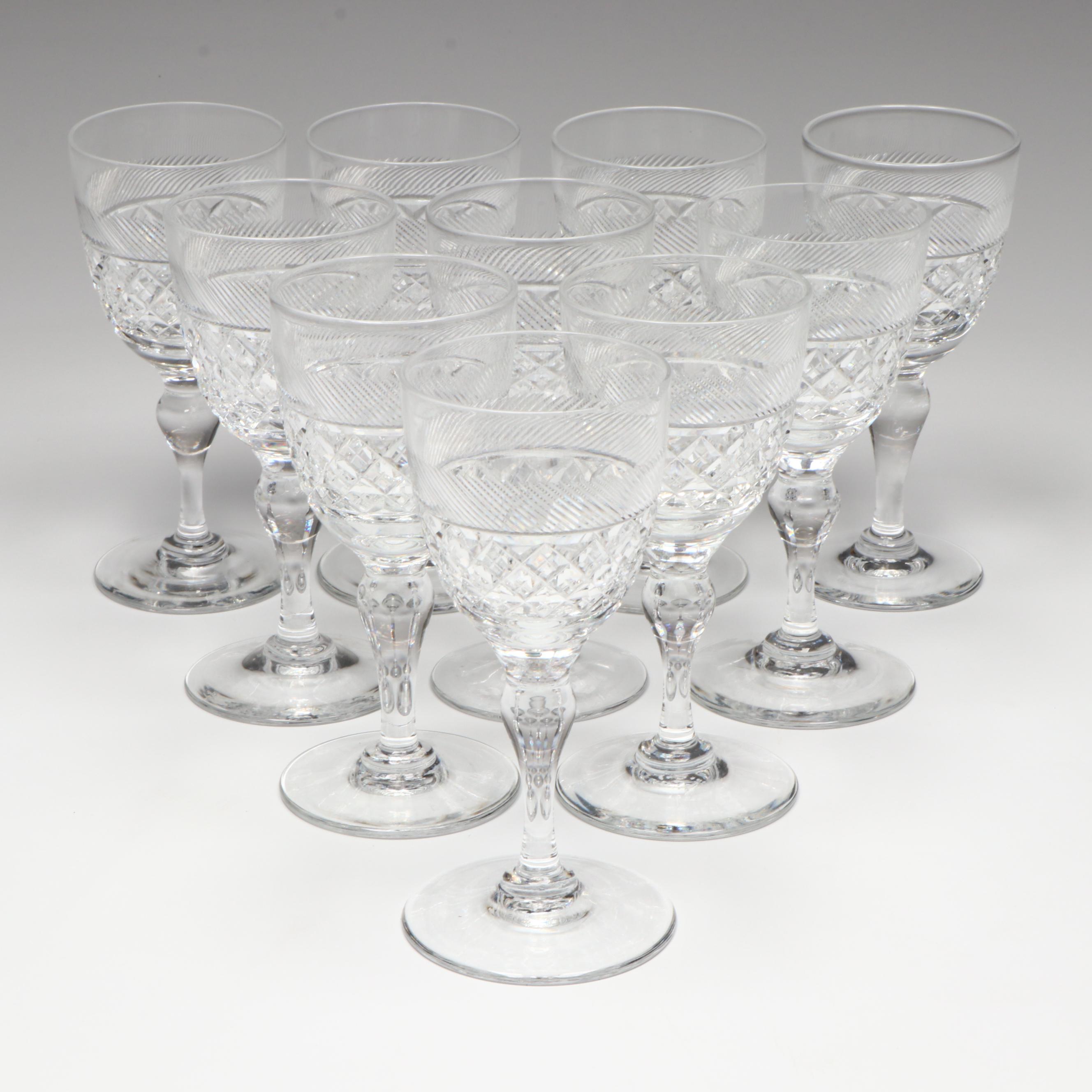 Webb English Crystal Cordial Glasses