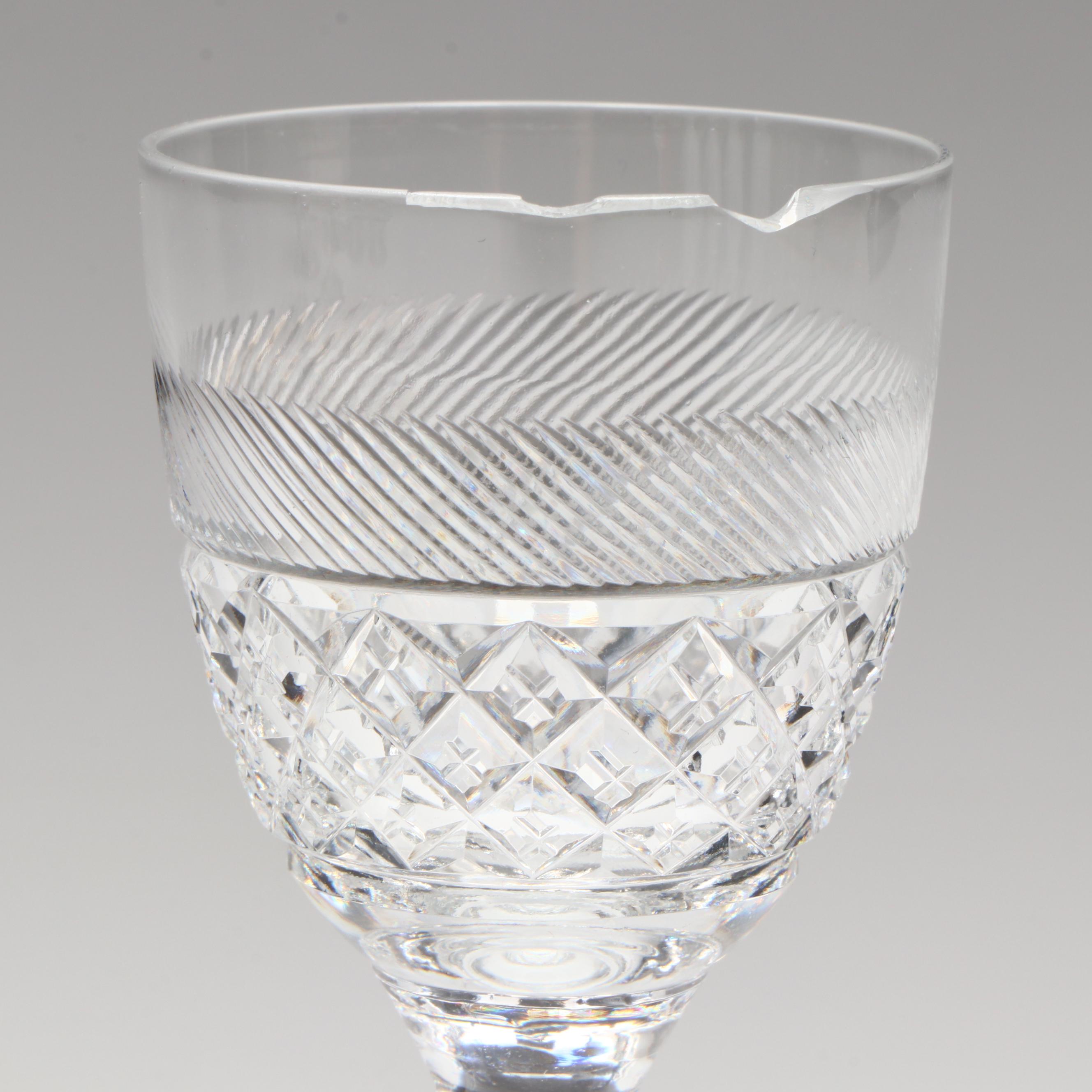 Webb English Crystal Cordial Glasses
