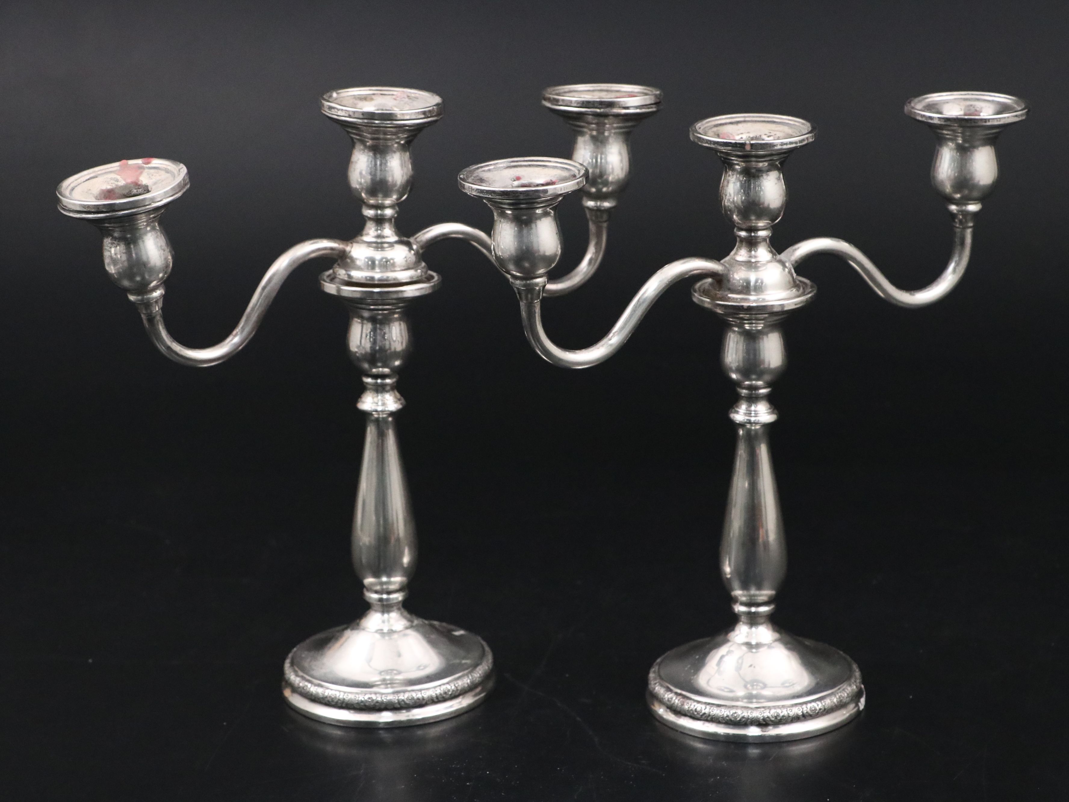 International "Prelude" Sterling Candelabras with Hamilton and Other Tableware