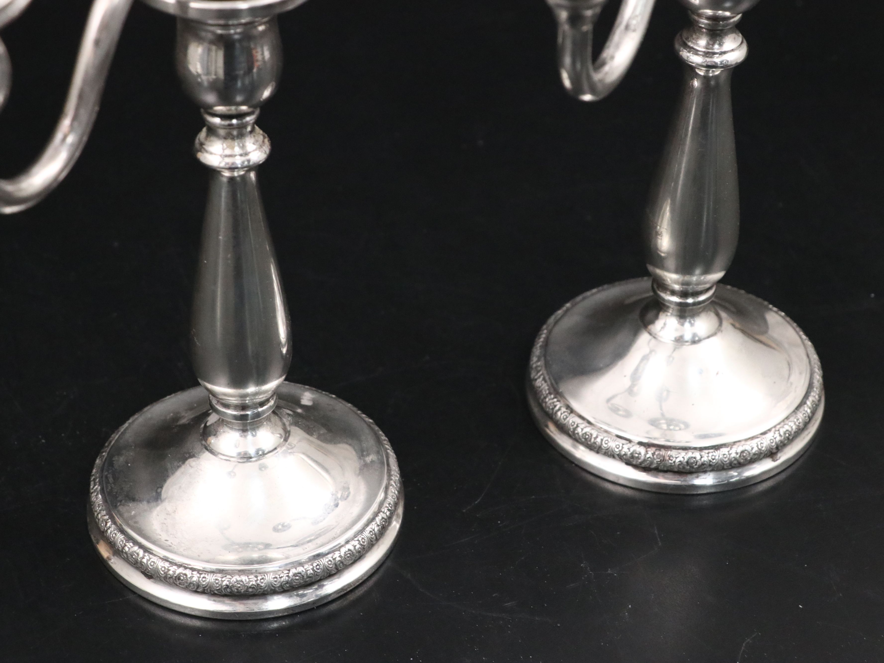 International "Prelude" Sterling Candelabras with Hamilton and Other Tableware