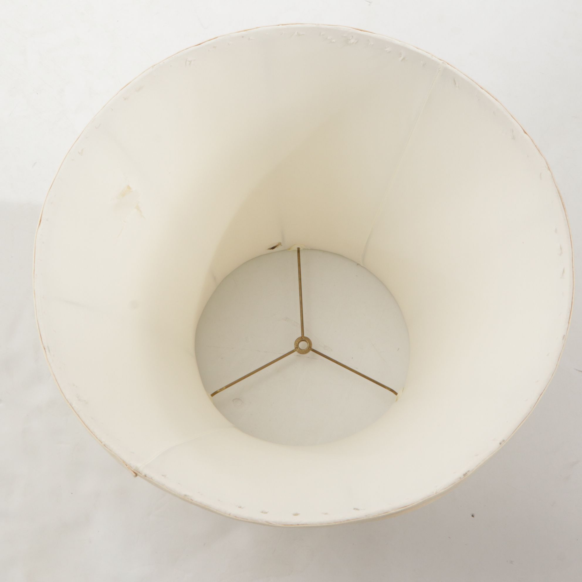 Hobstar and Strawberry Cut Glass and Brass Table Lamp, Late 20th Century