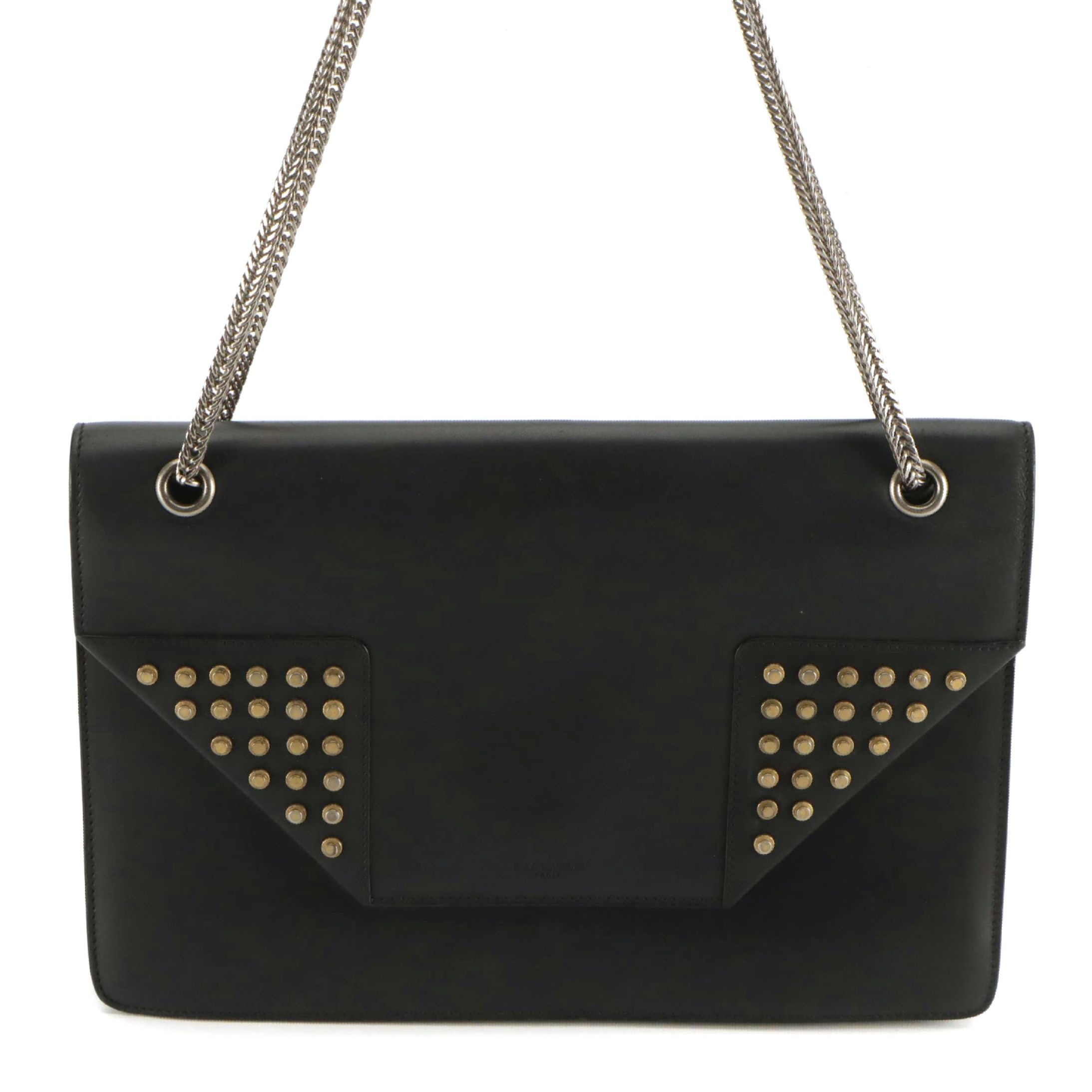 Saint Laurent Betty Clous Flap Bag in Studded Calfskin Leather
