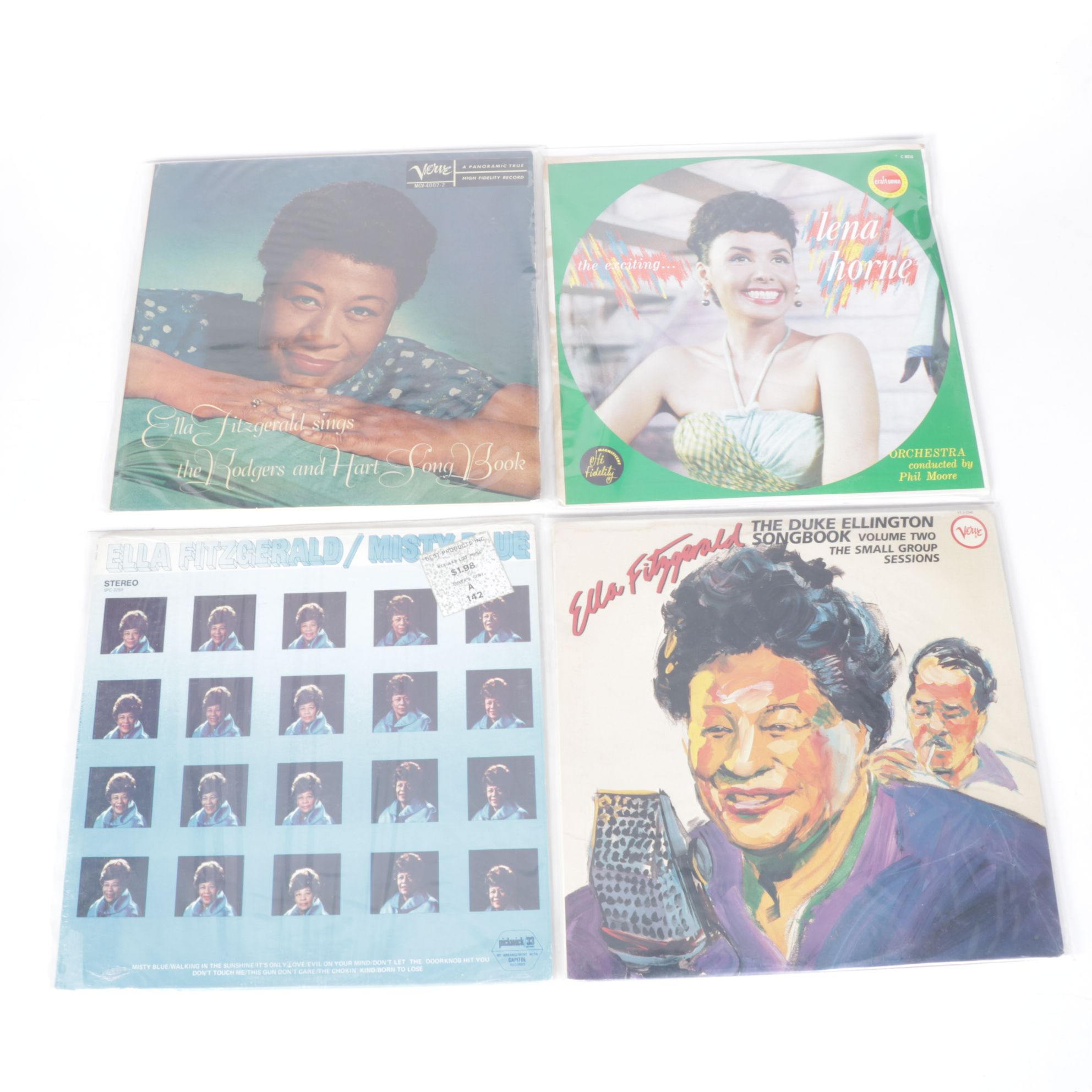 Ella Fitzgerald, Lena Horne & Bessie Smith Vinyl Record Albums