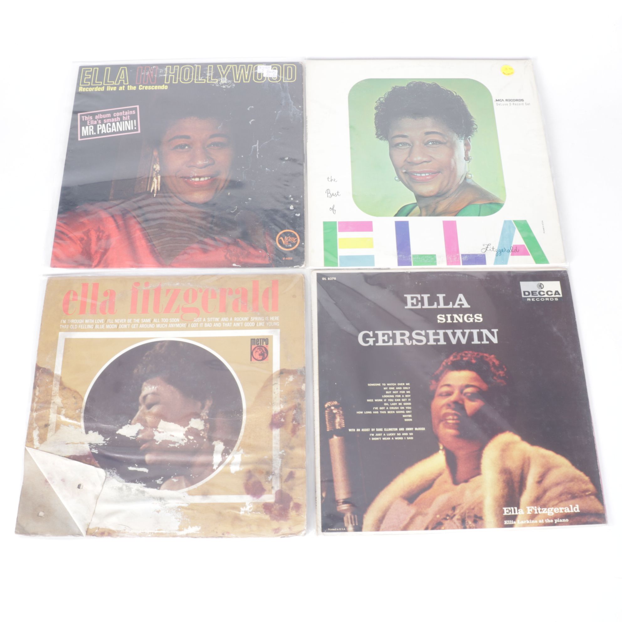 Ella Fitzgerald, Lena Horne & Bessie Smith Vinyl Record Albums