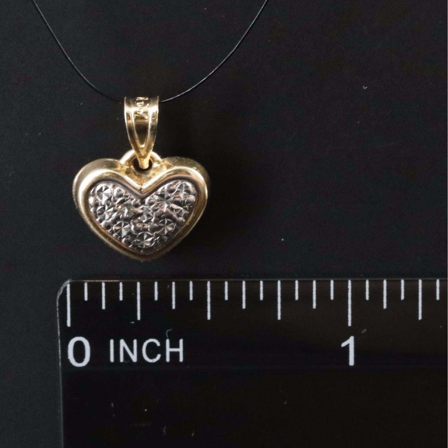 Michael Anthony 14K Two-Tone Diamond-Cut Style Heart Pendant