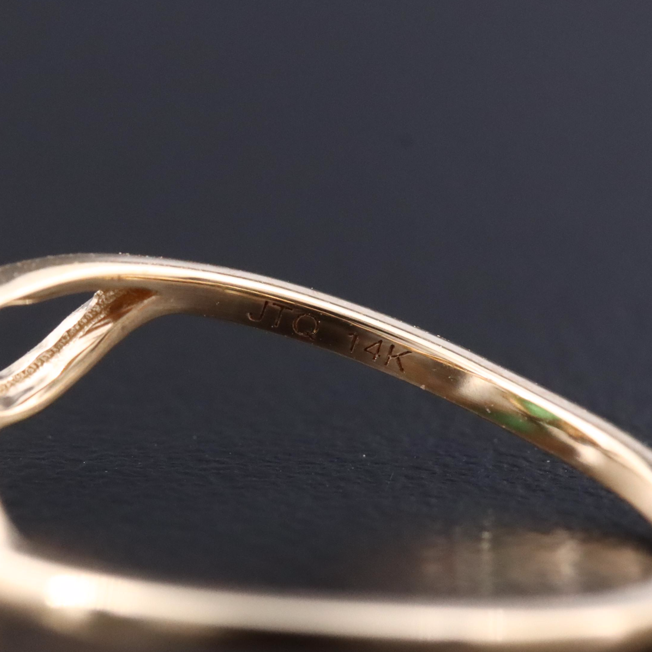 14K 1.20 CT Emerald and White Sapphire Ring