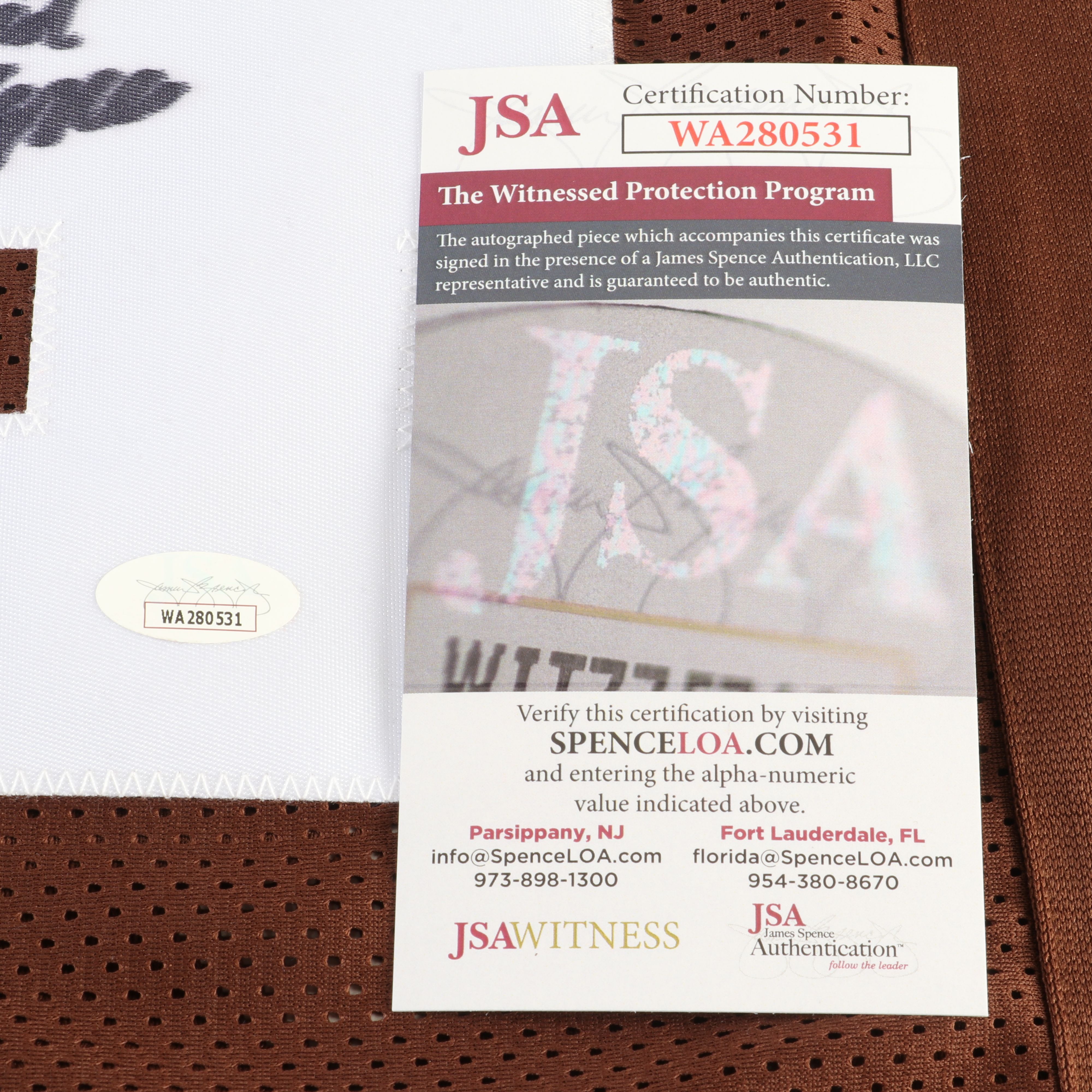 Earnest Byner Signed Cleveland Browns Football Jersey, JSA