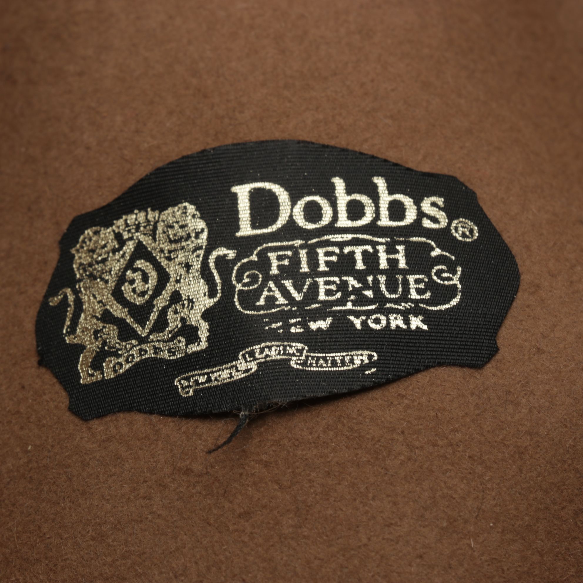 Dobbs Fifth Avenue Fur Felt Fedora Hat with Feather, Mid-20th C.