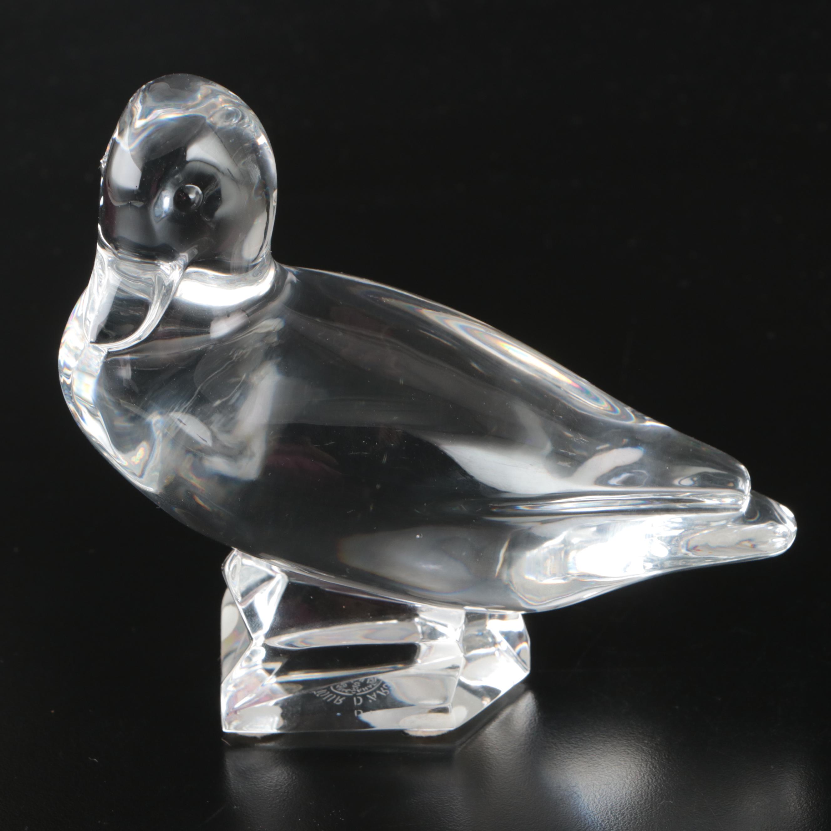 Baccarat for La Tour d'Argent Crystal Duck Figurine