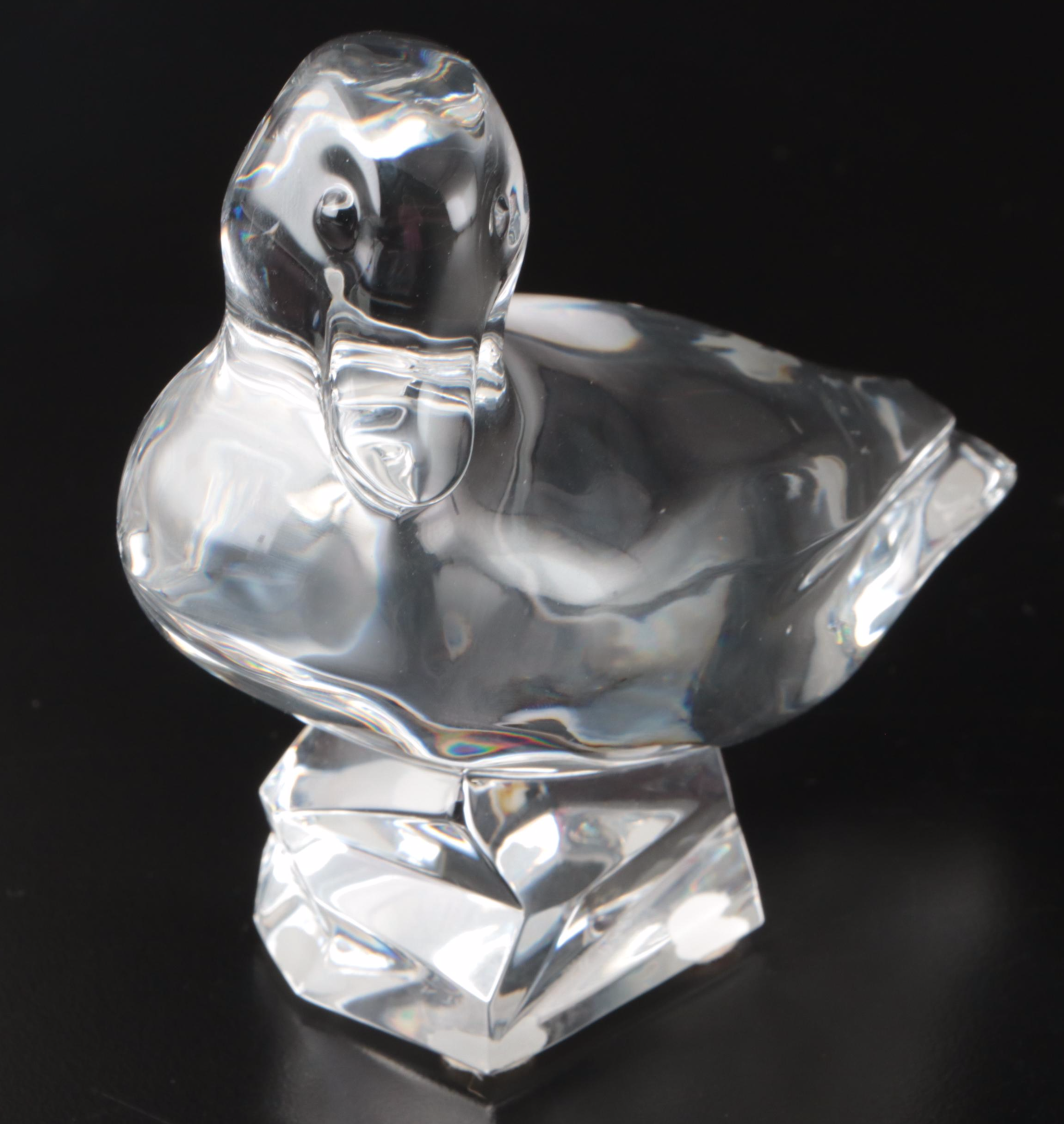 Baccarat for La Tour d'Argent Crystal Duck Figurine
