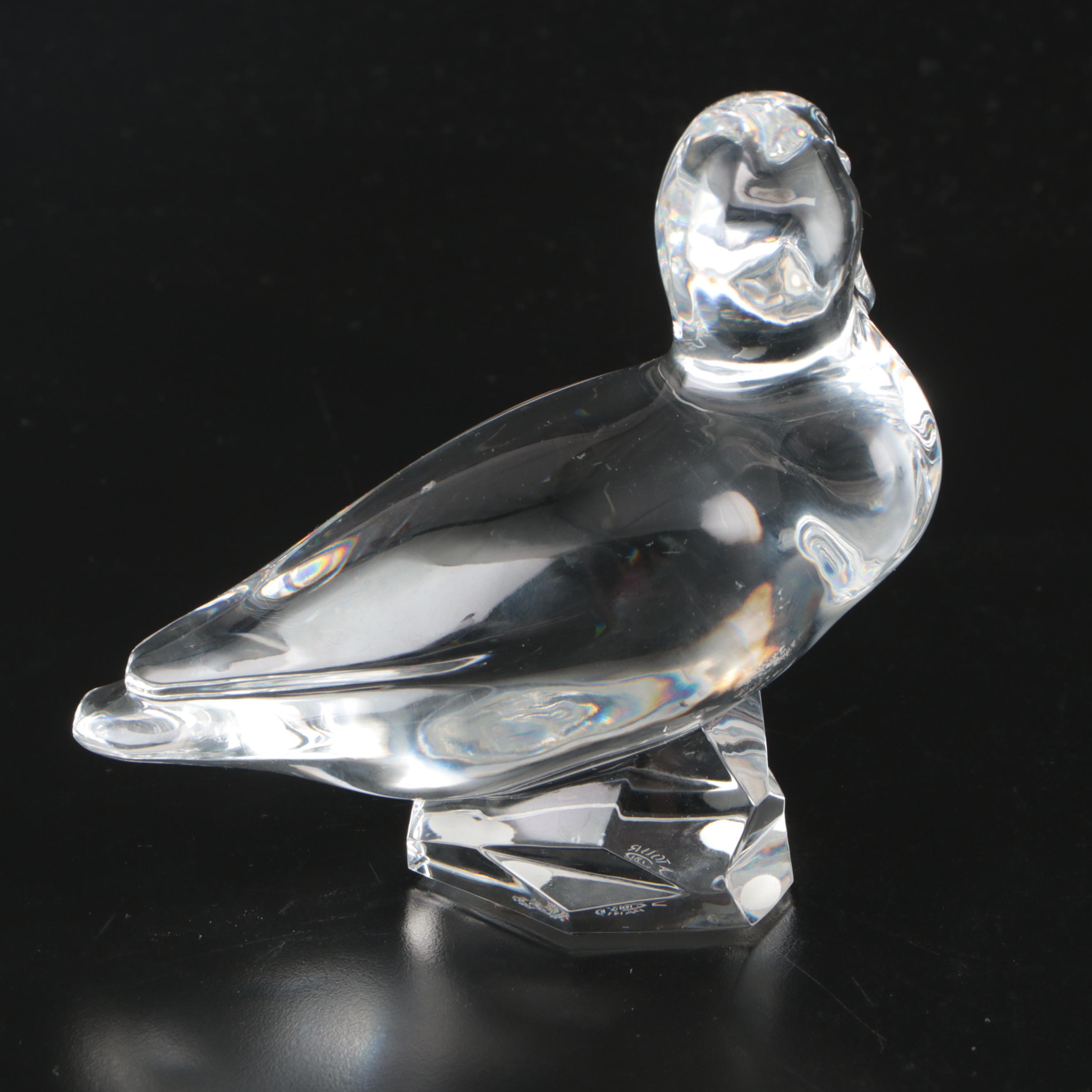 Baccarat for La Tour d'Argent Crystal Duck Figurine
