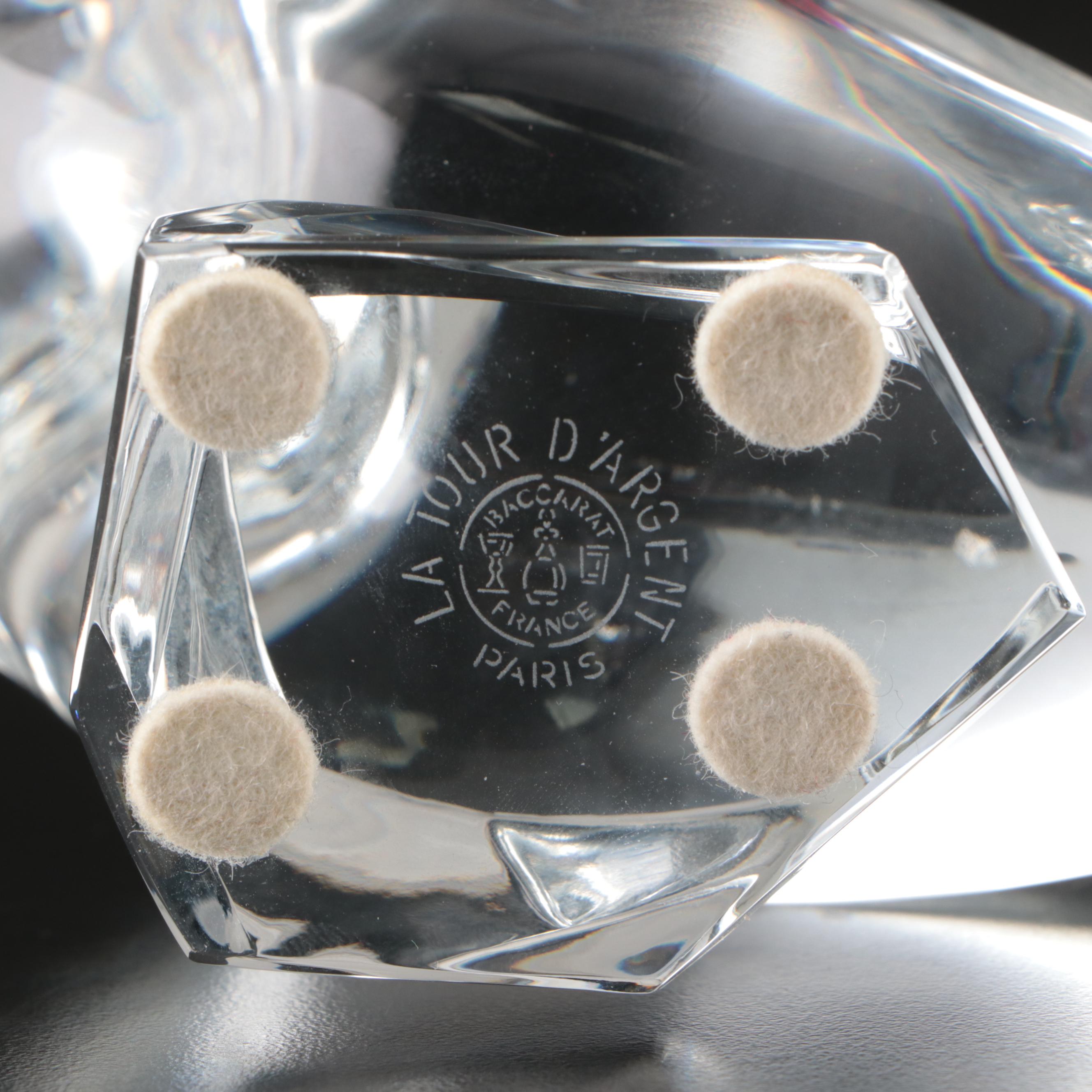 Baccarat for La Tour d'Argent Crystal Duck Figurine