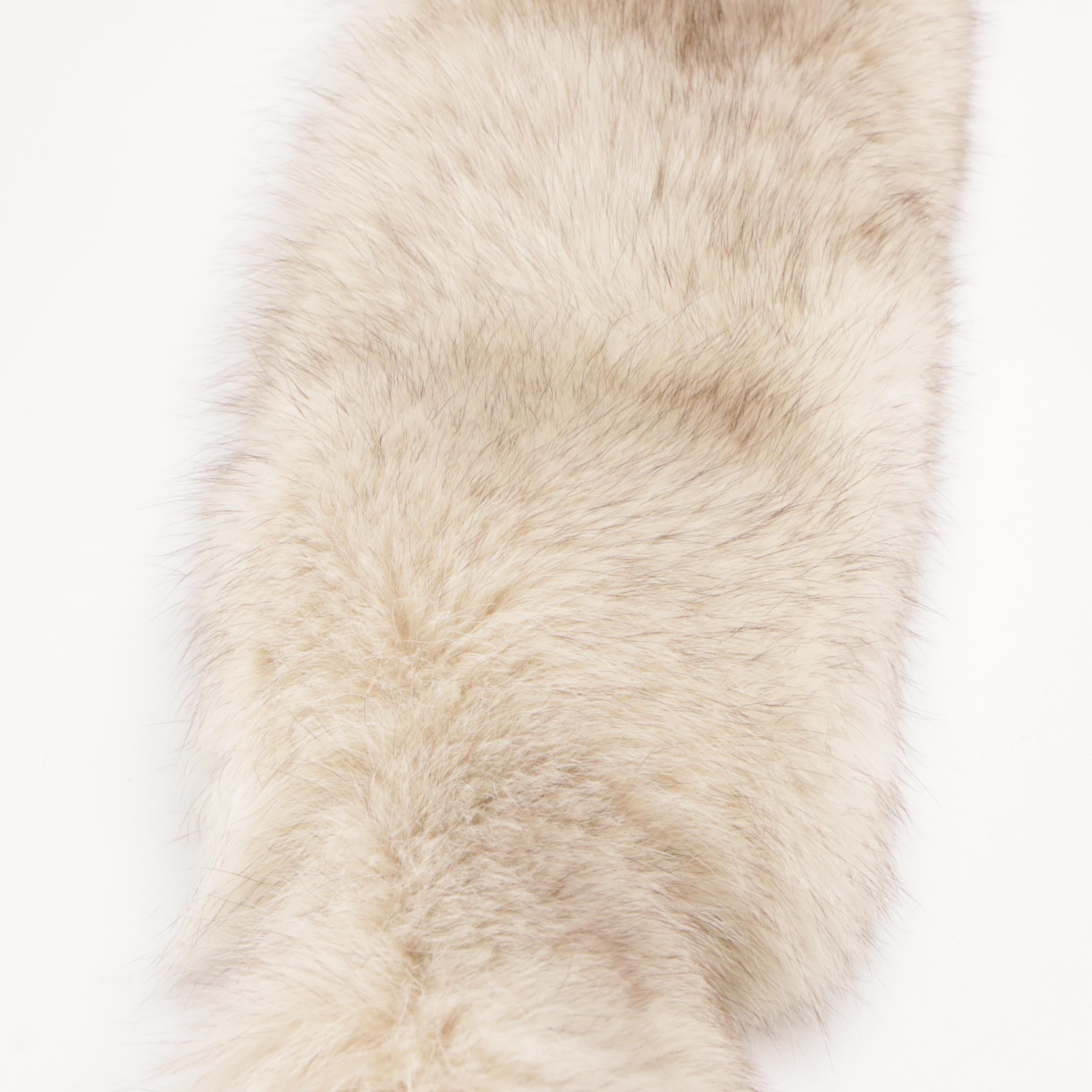 Fox Fur and Tail Scarf by Irene of New York