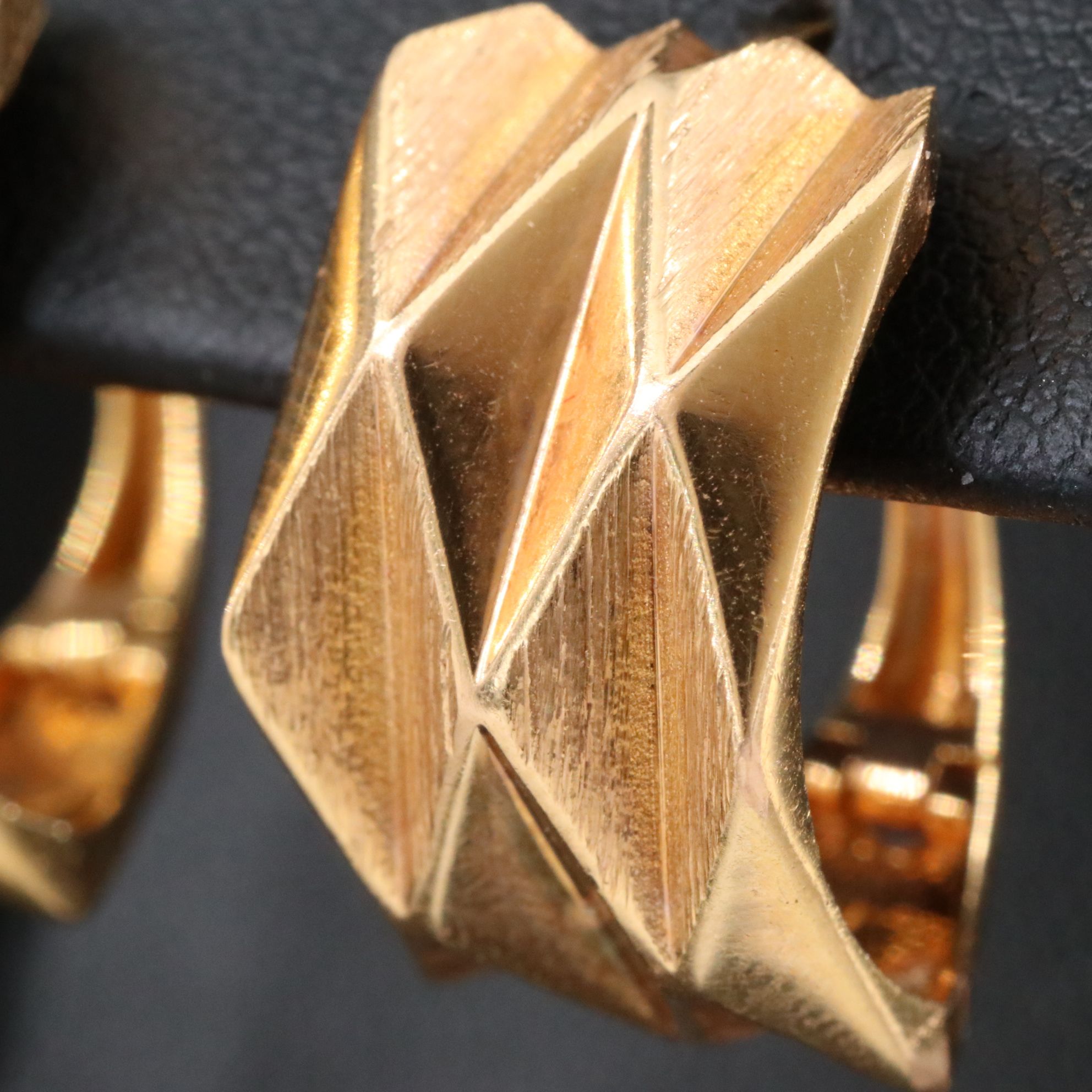 18K Geometric Hoop Earrings