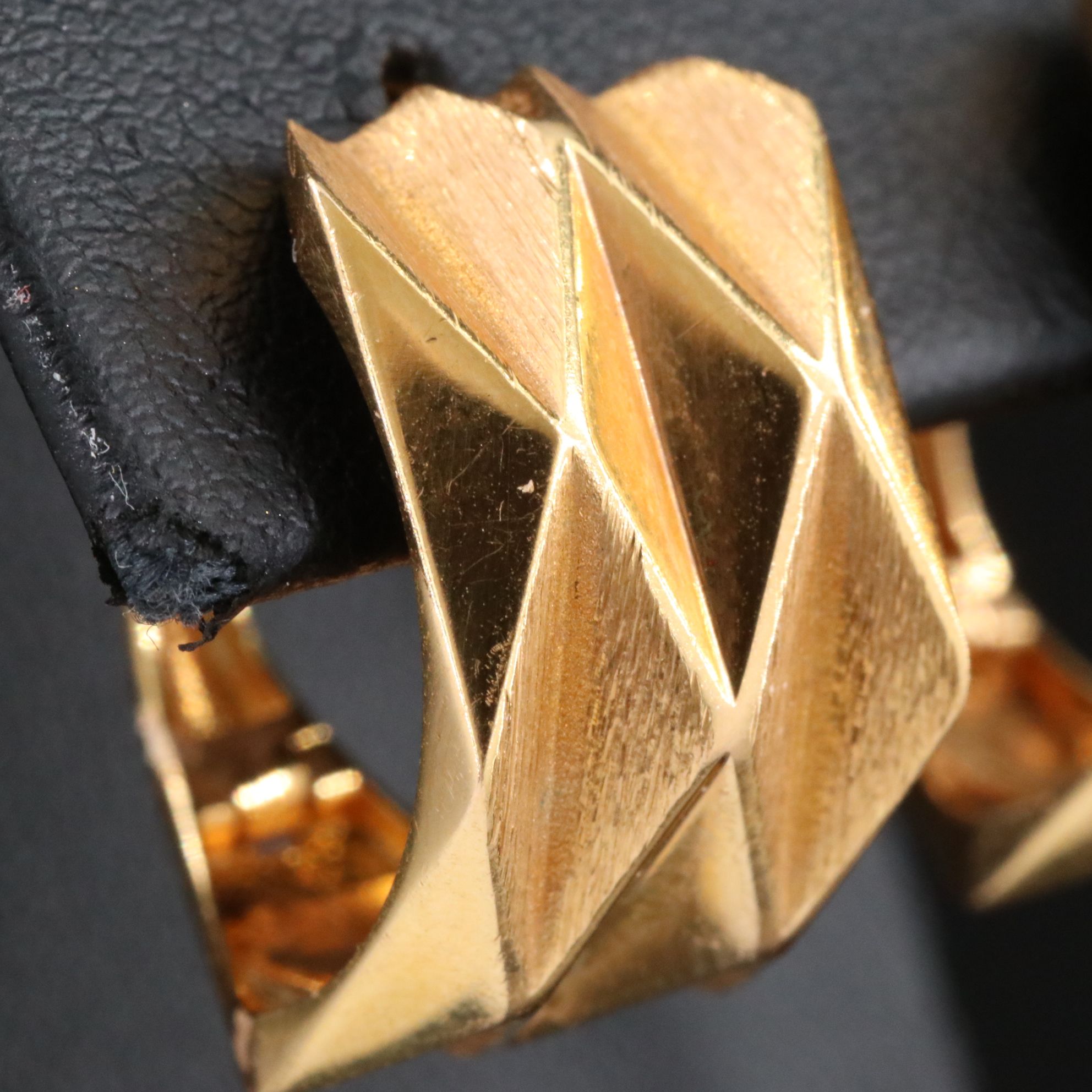 18K Geometric Hoop Earrings