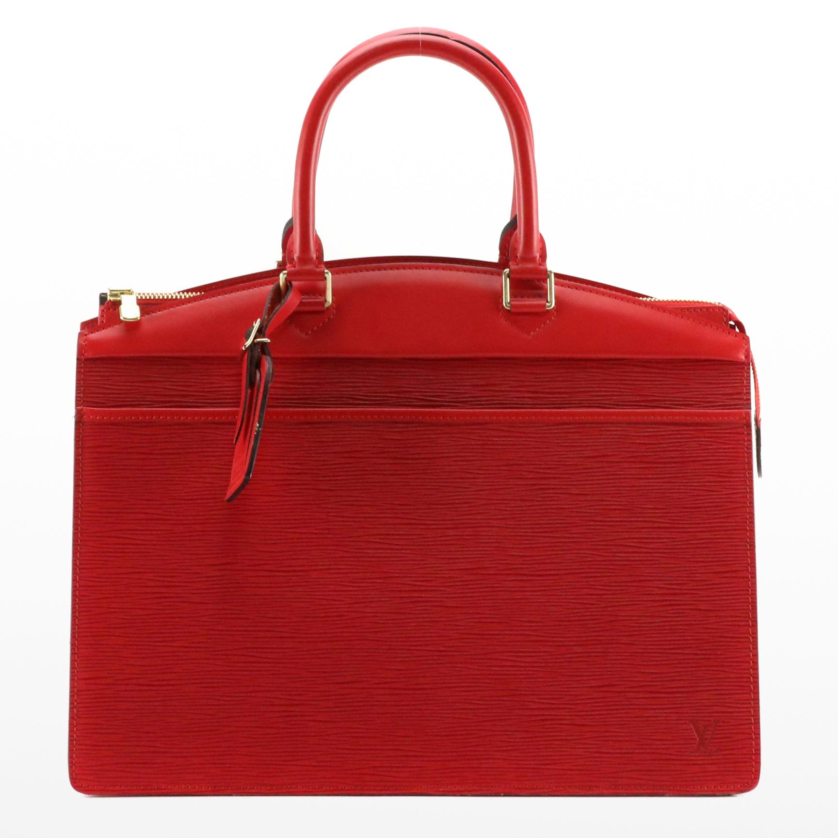 Louis Vuitton Riviera Handbag in Red Epi and Smooth Leather